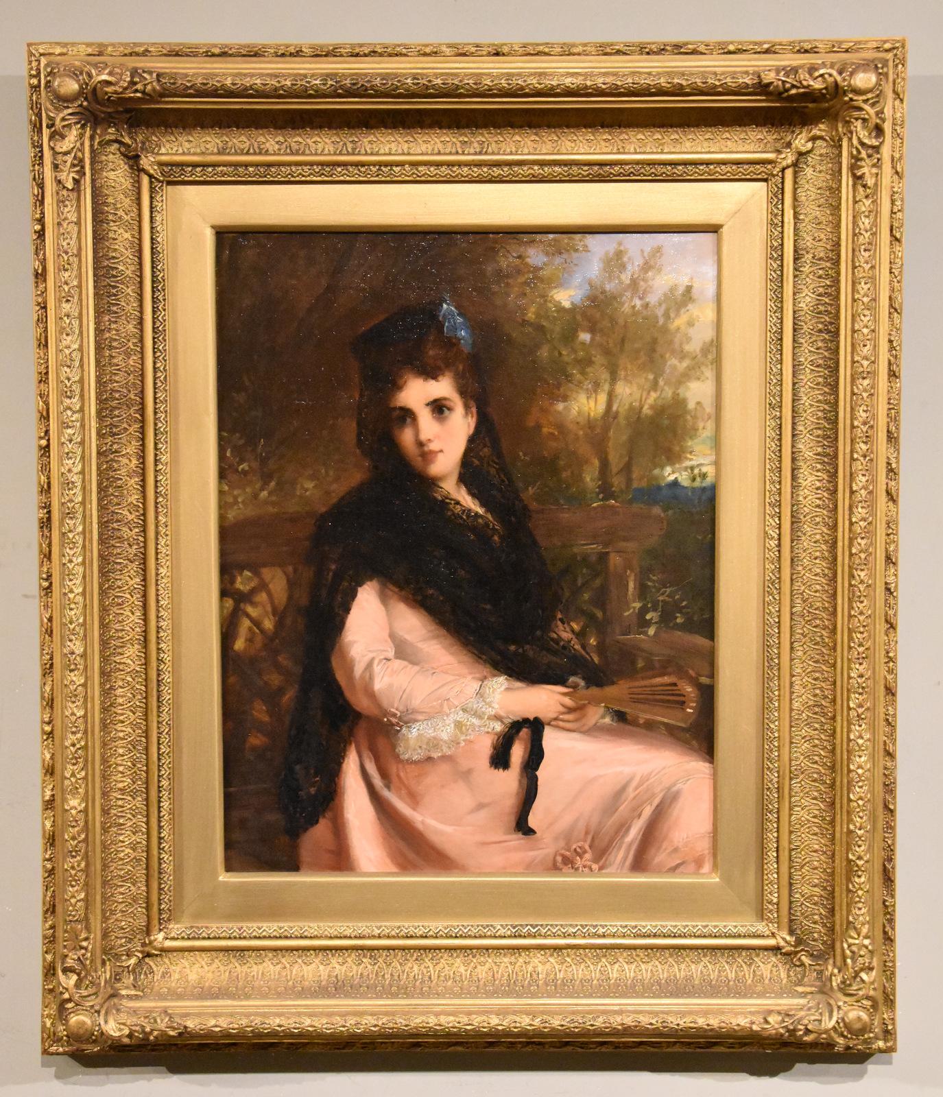 Pittura a olio di William Oliver "Una bellezza spagnola" 1823 -1901 Pittore di belle ragazze spesso in Spagna o in Italia. Ha esposto alla Royal Academy e alla Royal Society of British Artists. Olio su tela

Dimensioni senza cornice:
altezza 18" x