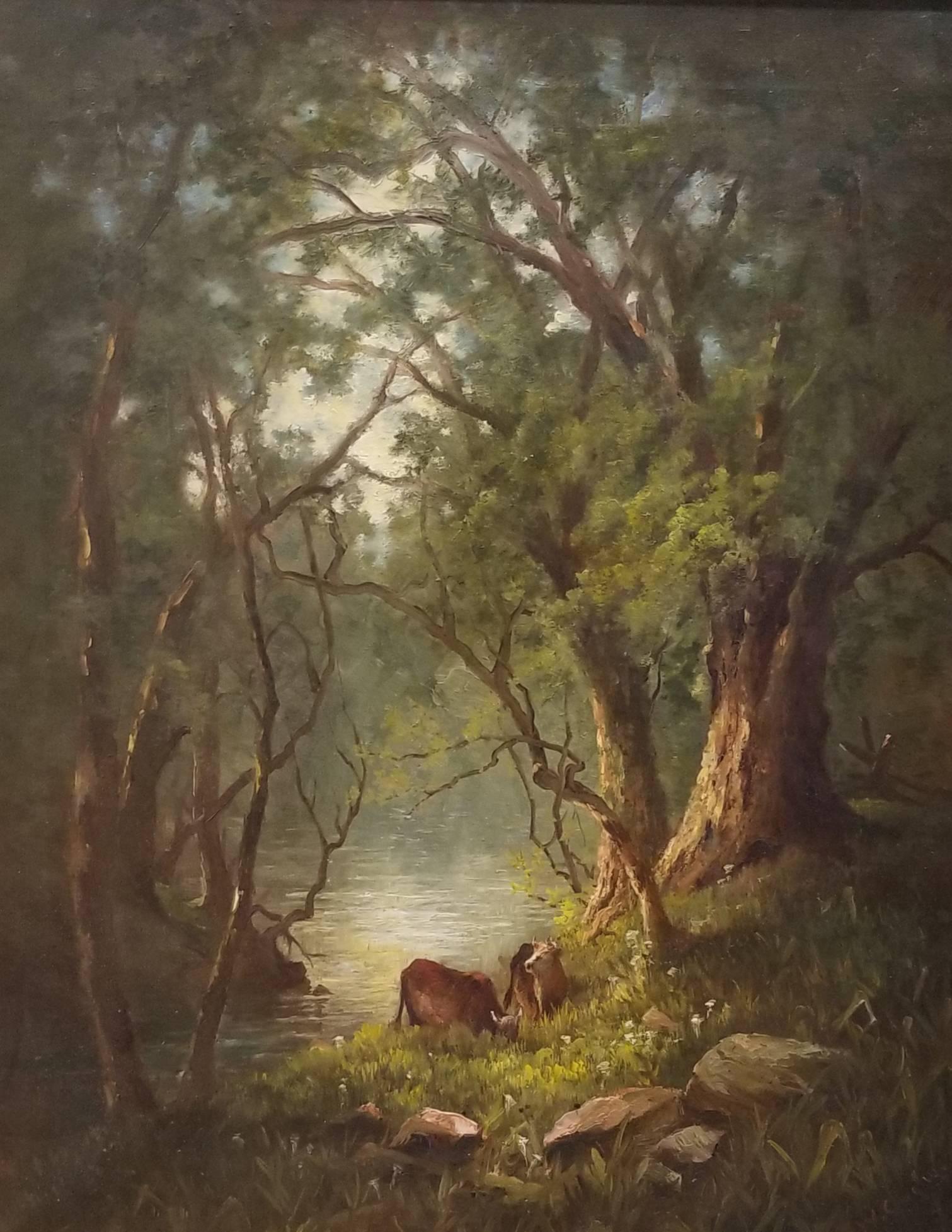 William Ongley Landscape Painting - On The Mohawk