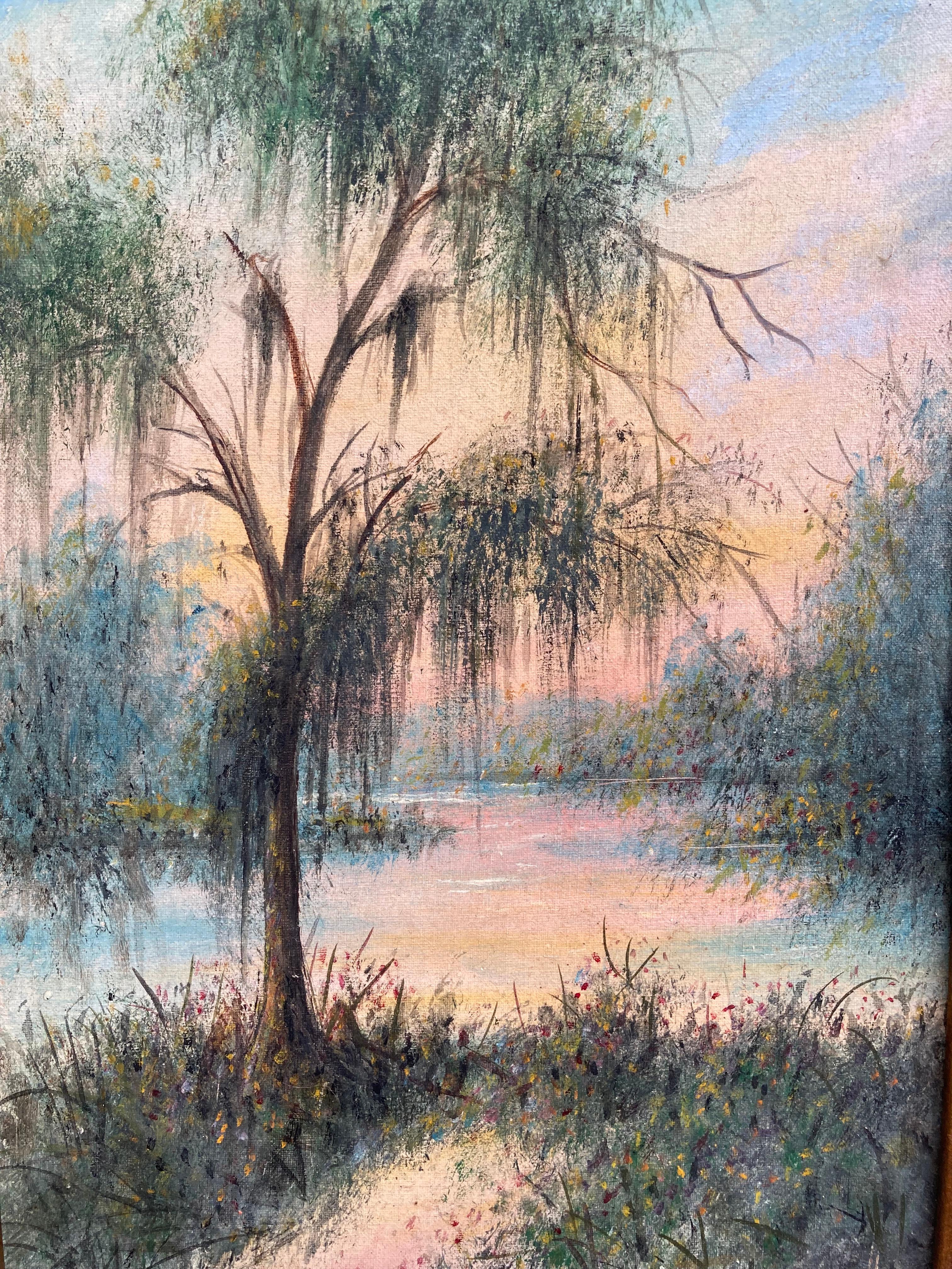 Tree on the Calcasieu River - Painting by William Ousley