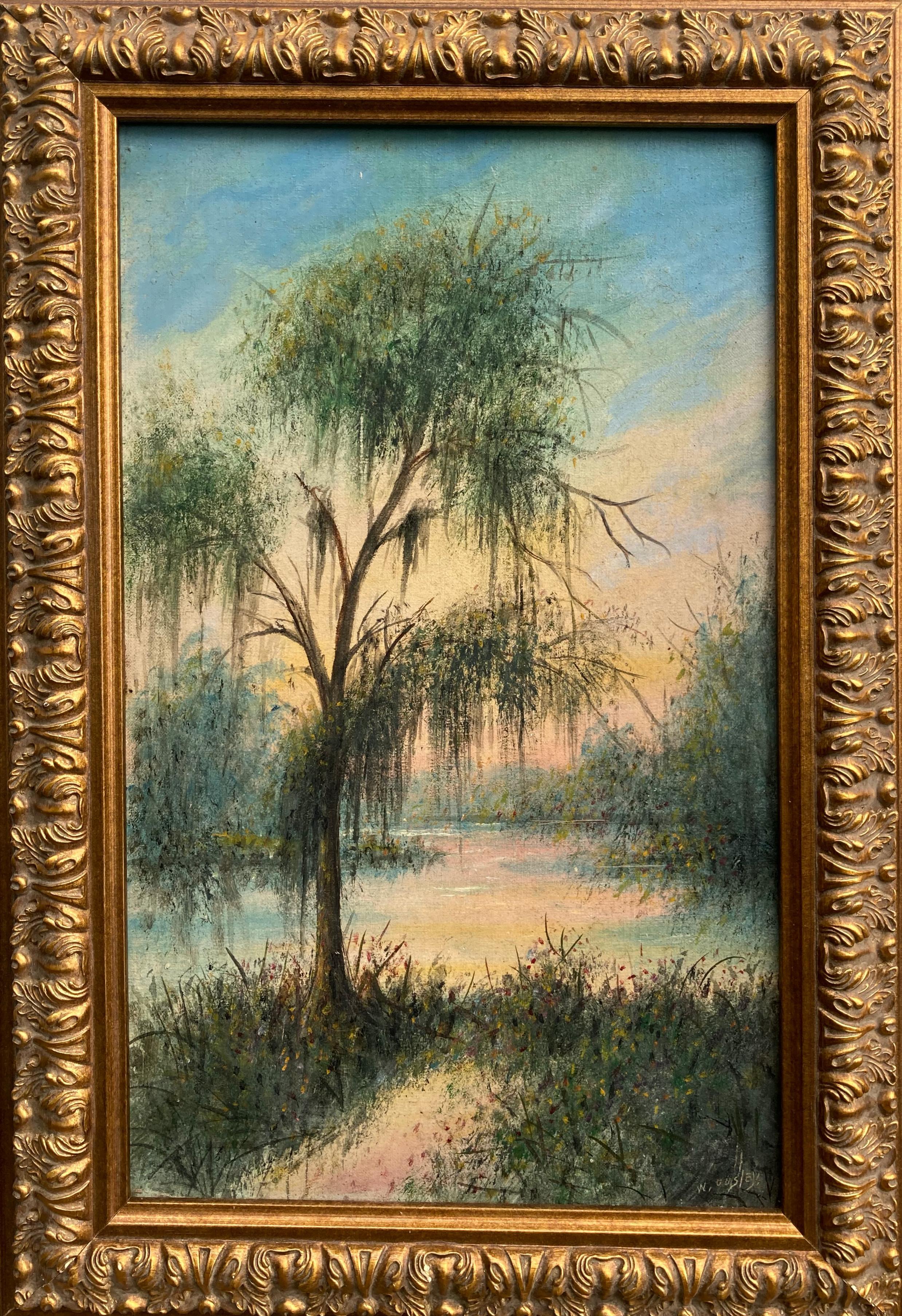 William Ousley Landscape Painting - Tree on the Calcasieu River