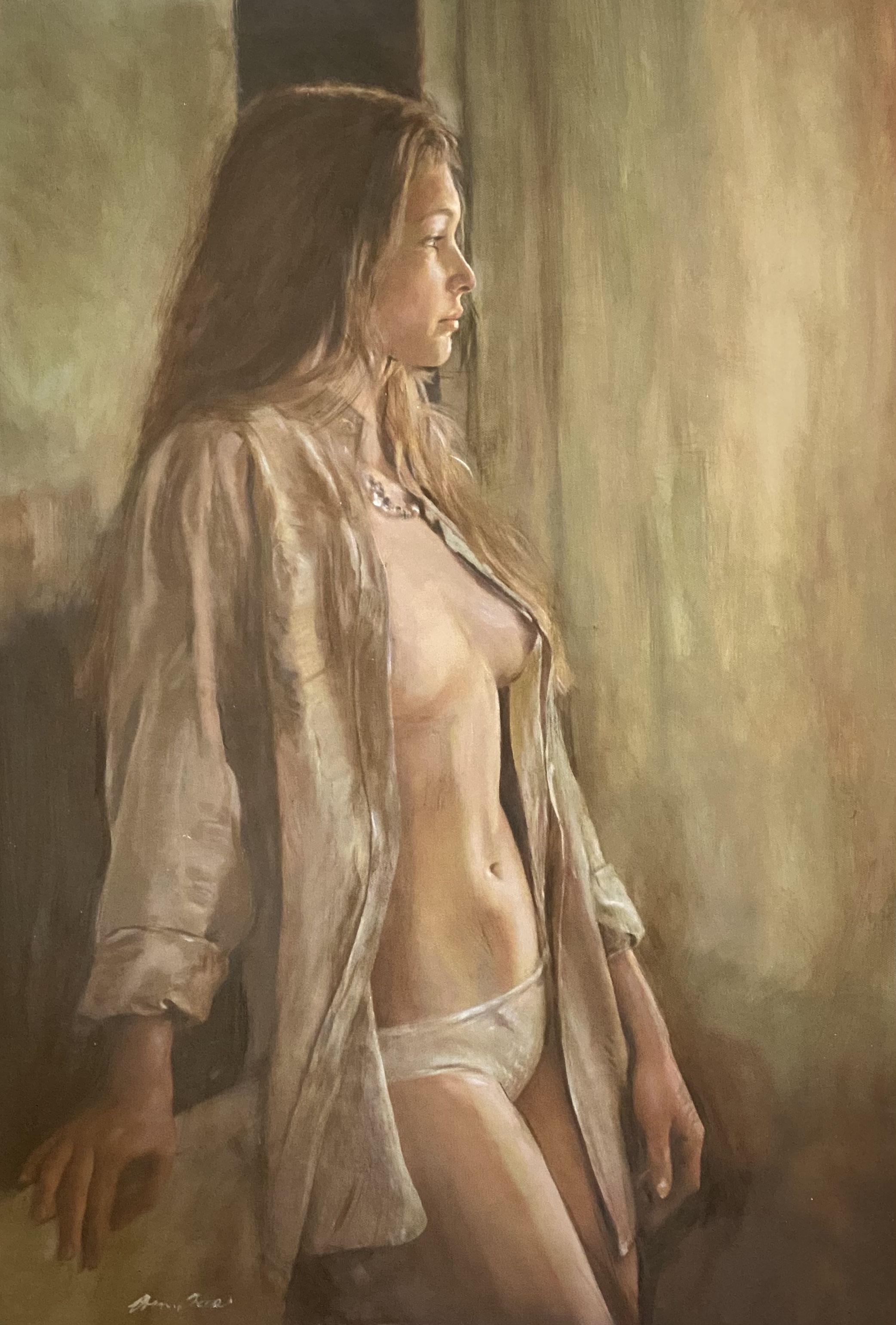 'Segni futuri', Pittura, Olio su tela - Painting di William Oxer F.R.S.A.