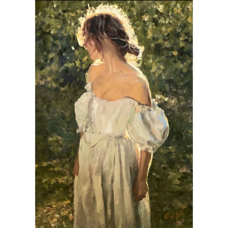 Romance d'automne, peinture sur toile - Painting de William Oxer F.R.S.A.