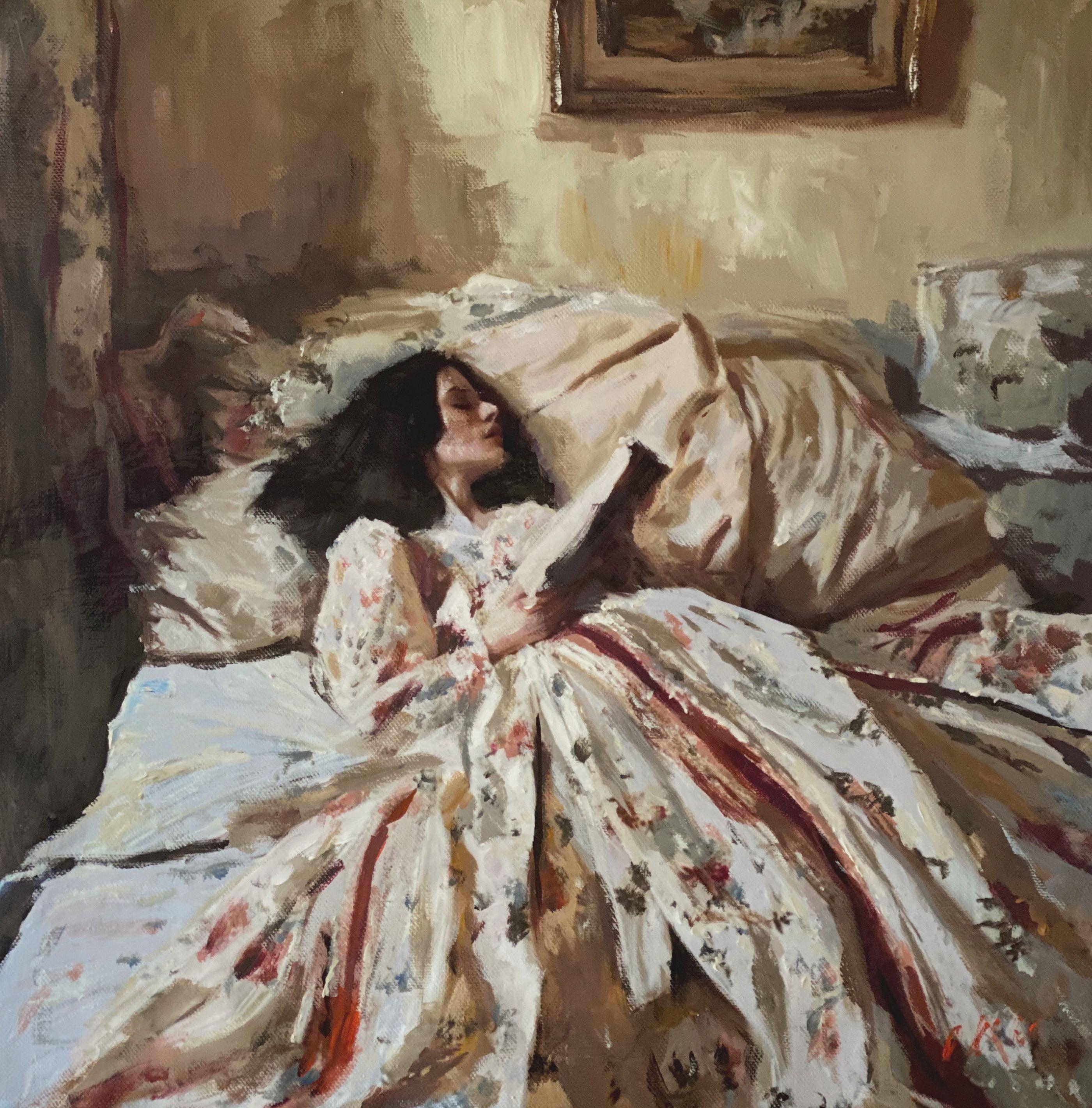 'Alla deriva', Pittura, Olio su tela - Painting di William Oxer F.R.S.A.