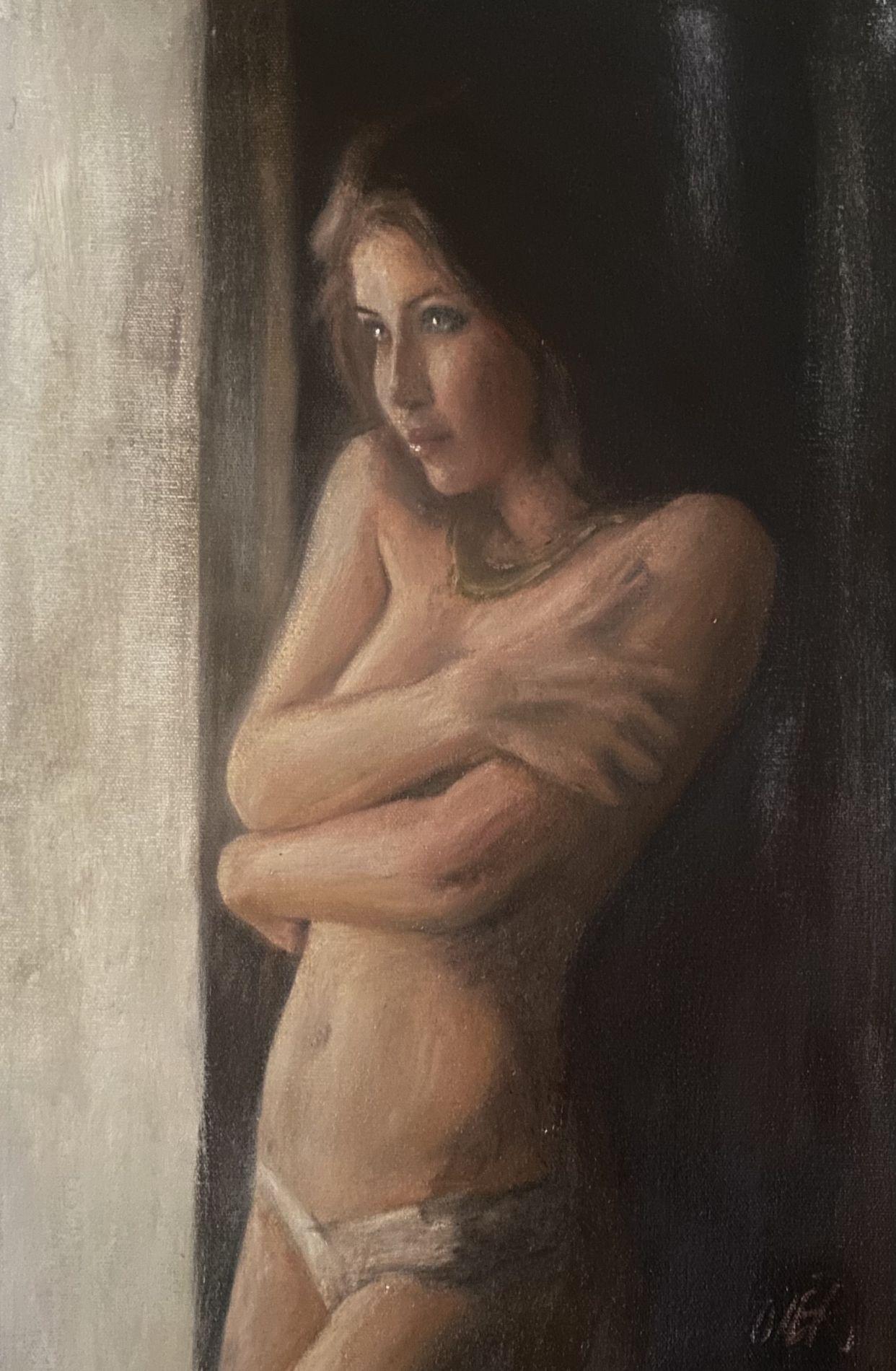 Luce della tarda sera, Pittura, Olio su tela - Painting di William Oxer F.R.S.A.