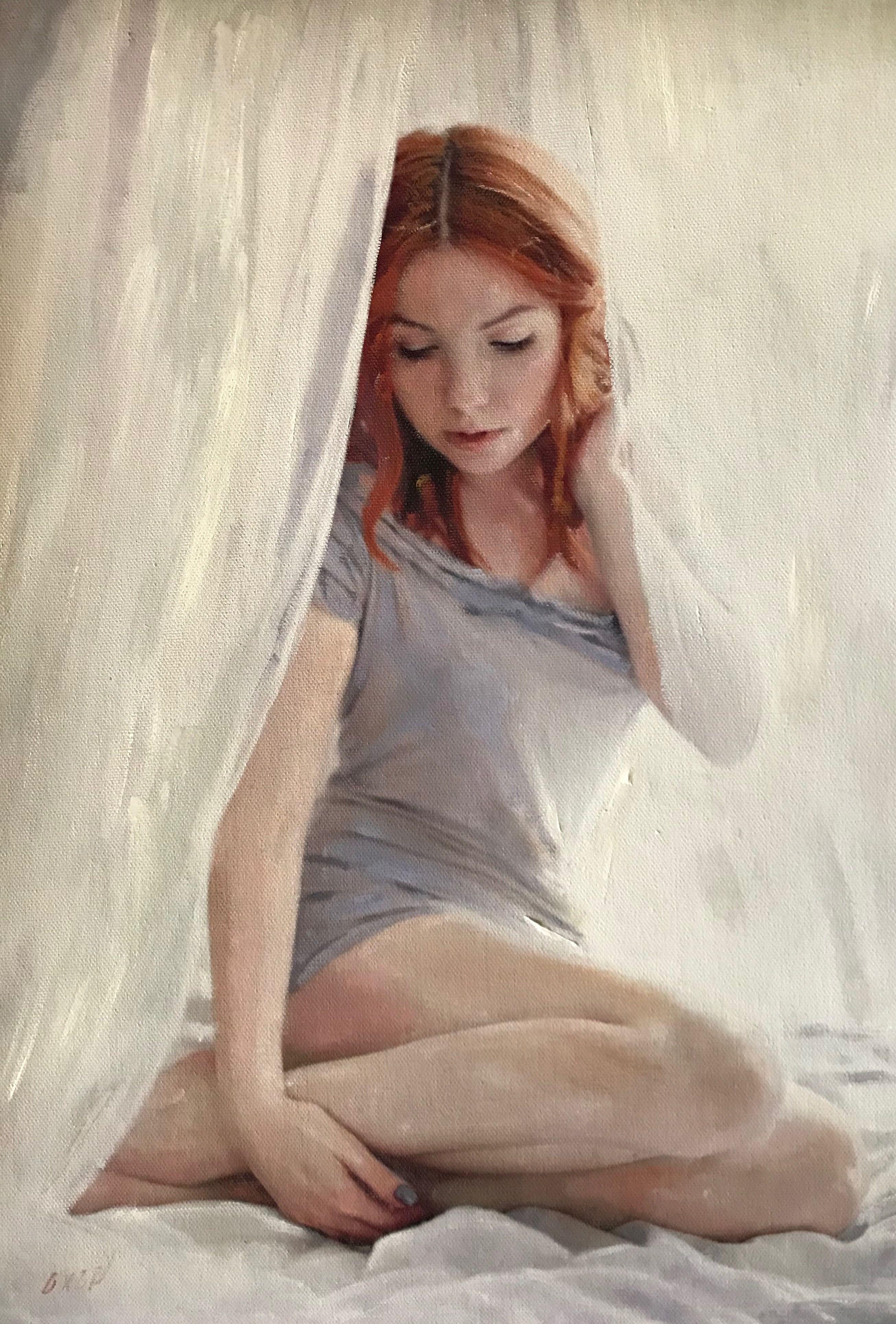 Riposo tranquillo, Pittura, Olio su tela - Painting di William Oxer F.R.S.A.