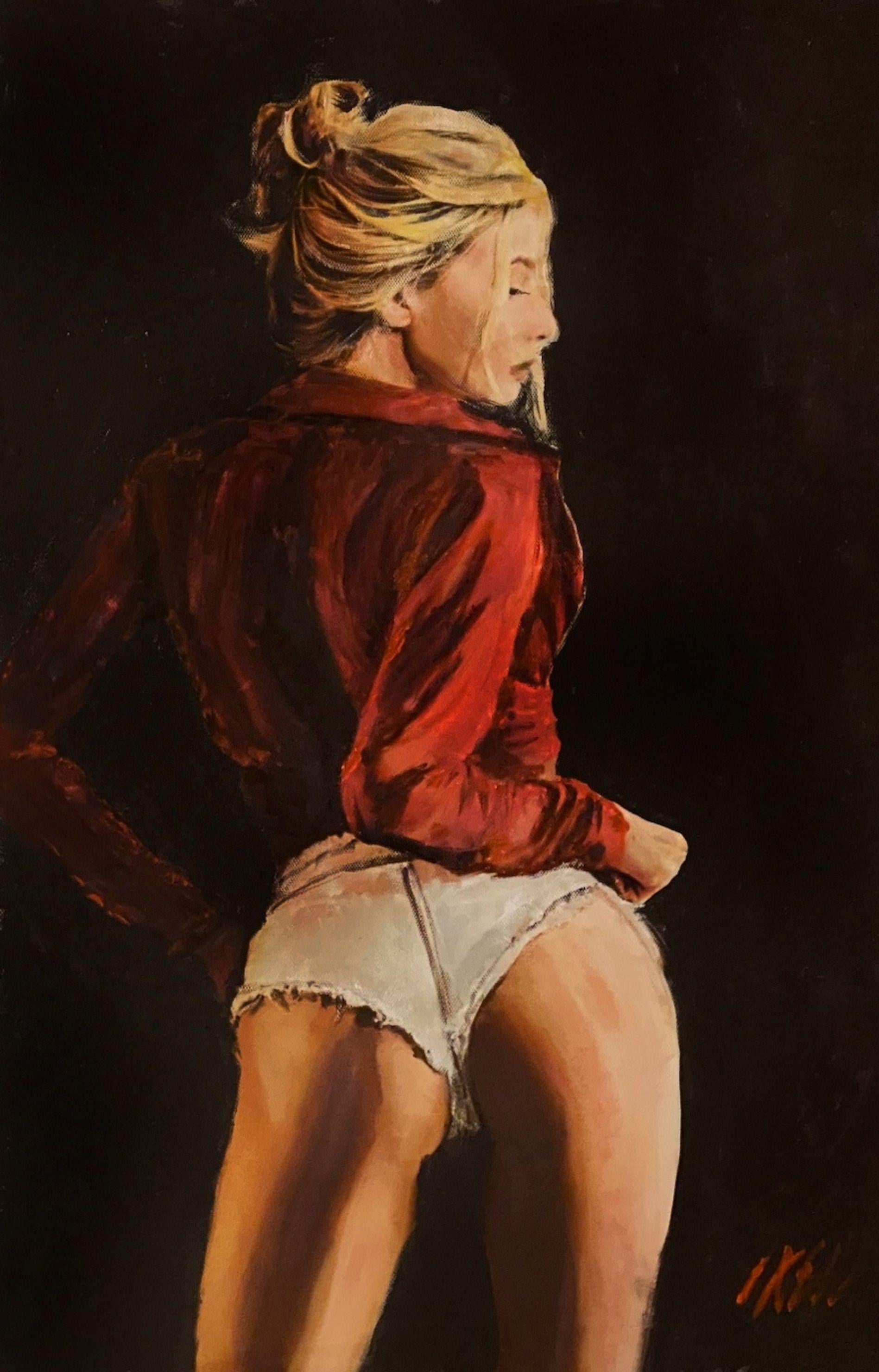 Ready Or Not, Gemälde, Öl auf Leinwand – Painting von William Oxer F.R.S.A.