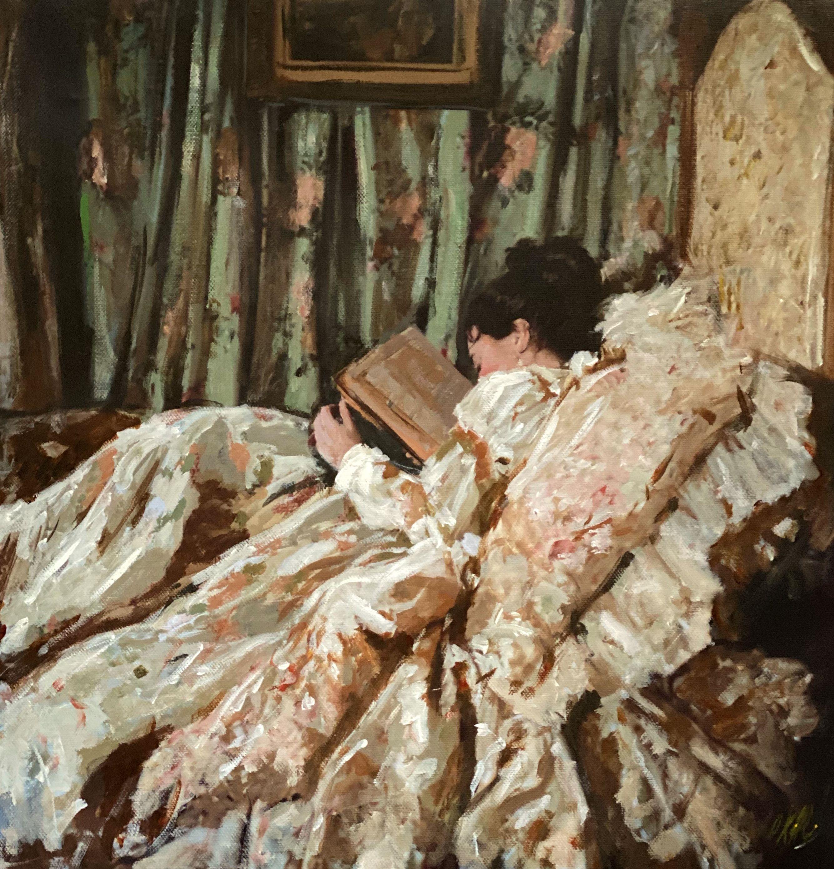 'Sonno', Pittura, Olio su tela - Painting di William Oxer F.R.S.A.