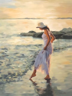 'Testing The Waters', Painting, Oil on Canvas