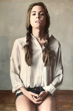 The Golden Button, Painting, Acrylic on Canvas