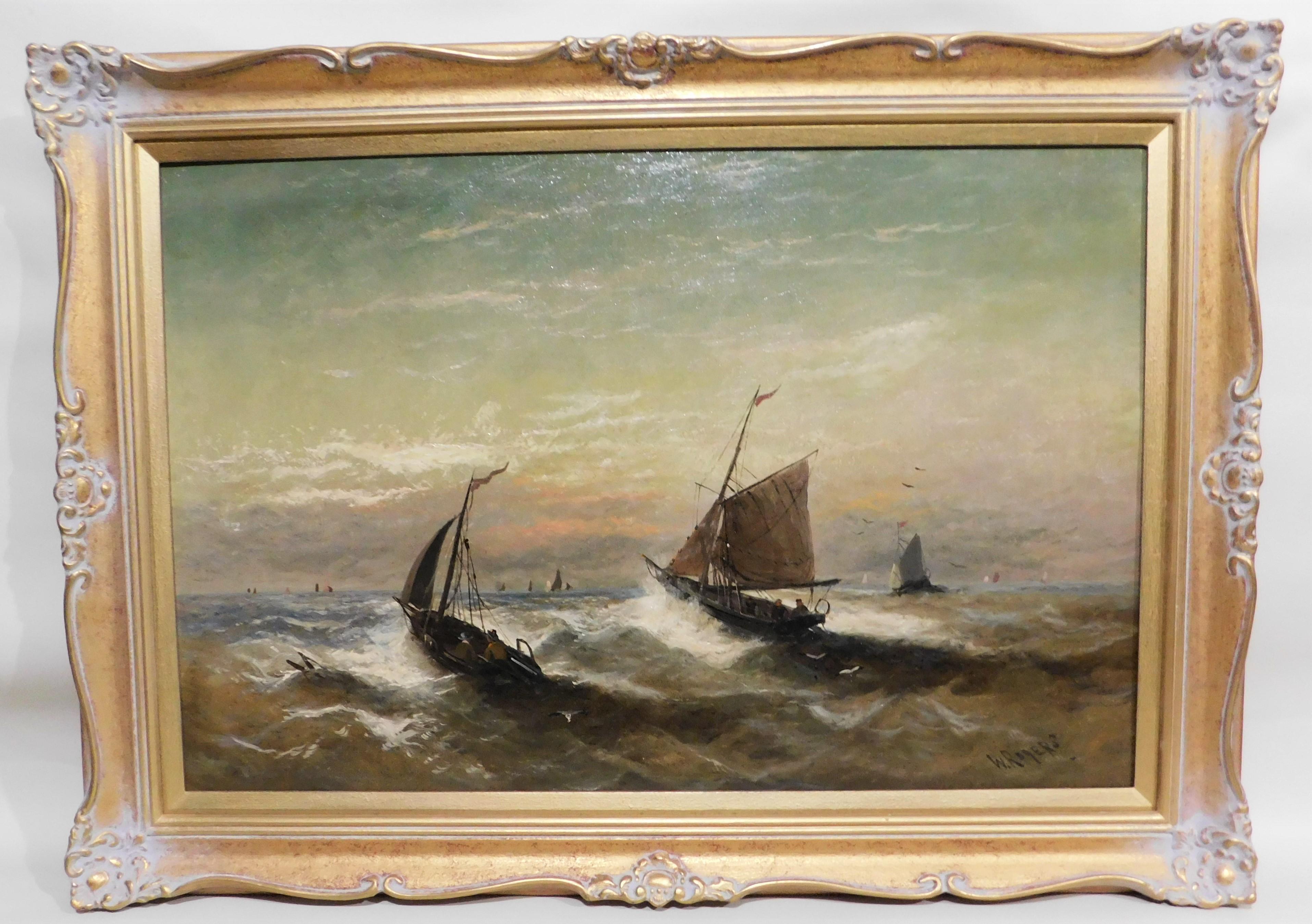 Irish William P. Rogers Oil on Canvas Painting For Sale