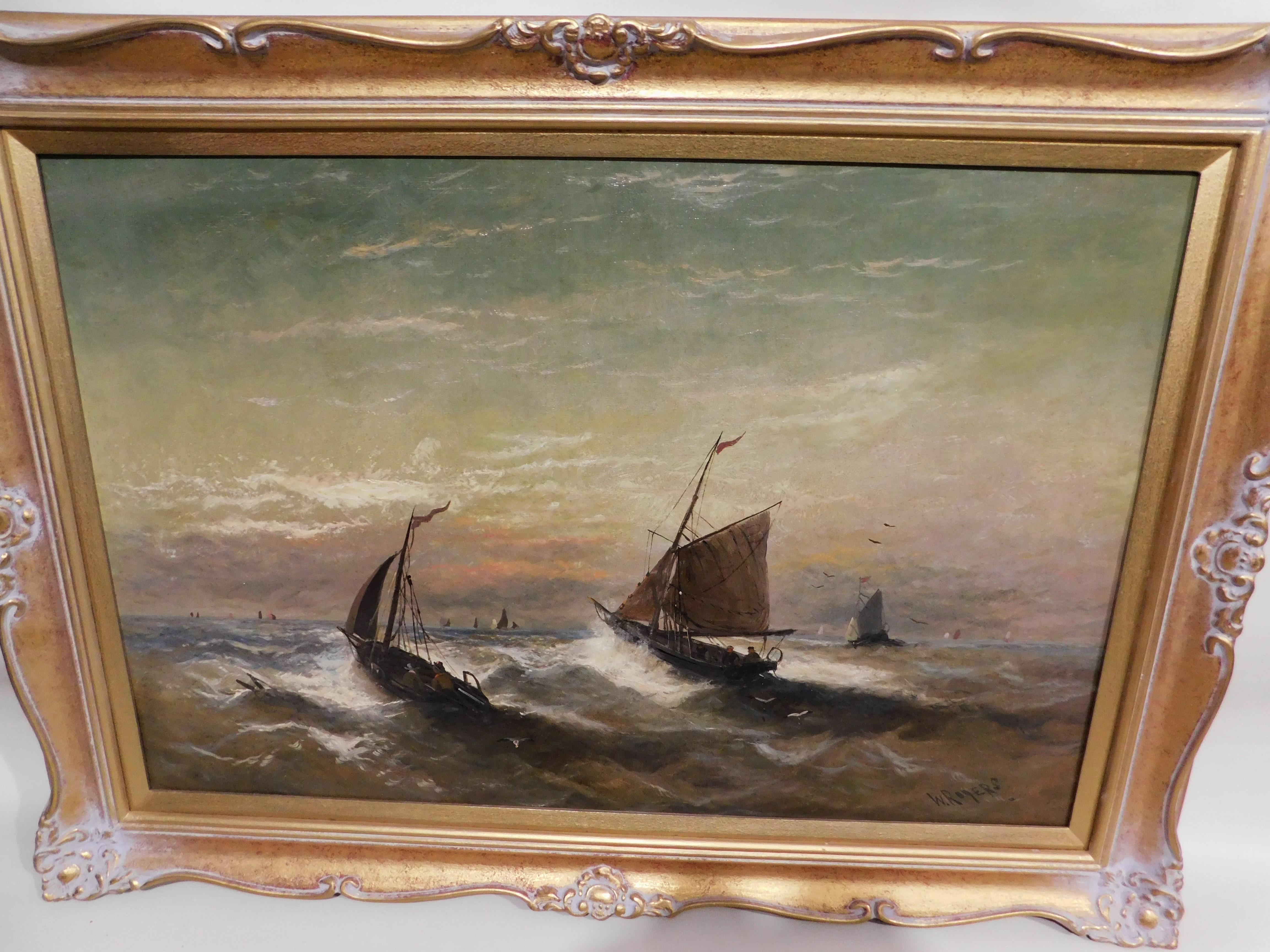 19th Century William P. Rogers Oil on Canvas Painting For Sale