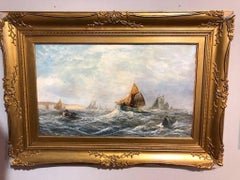 Fischereifahrzeuge, die in den Hafen von Whitby einlaufen