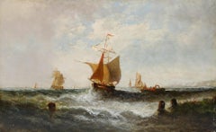 William P. Rogers (A.1842-1883) - Huile du 19e siècle, expédiée hors marché