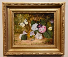 Oil Painting by William P Wright "Lilies and Butterflies"