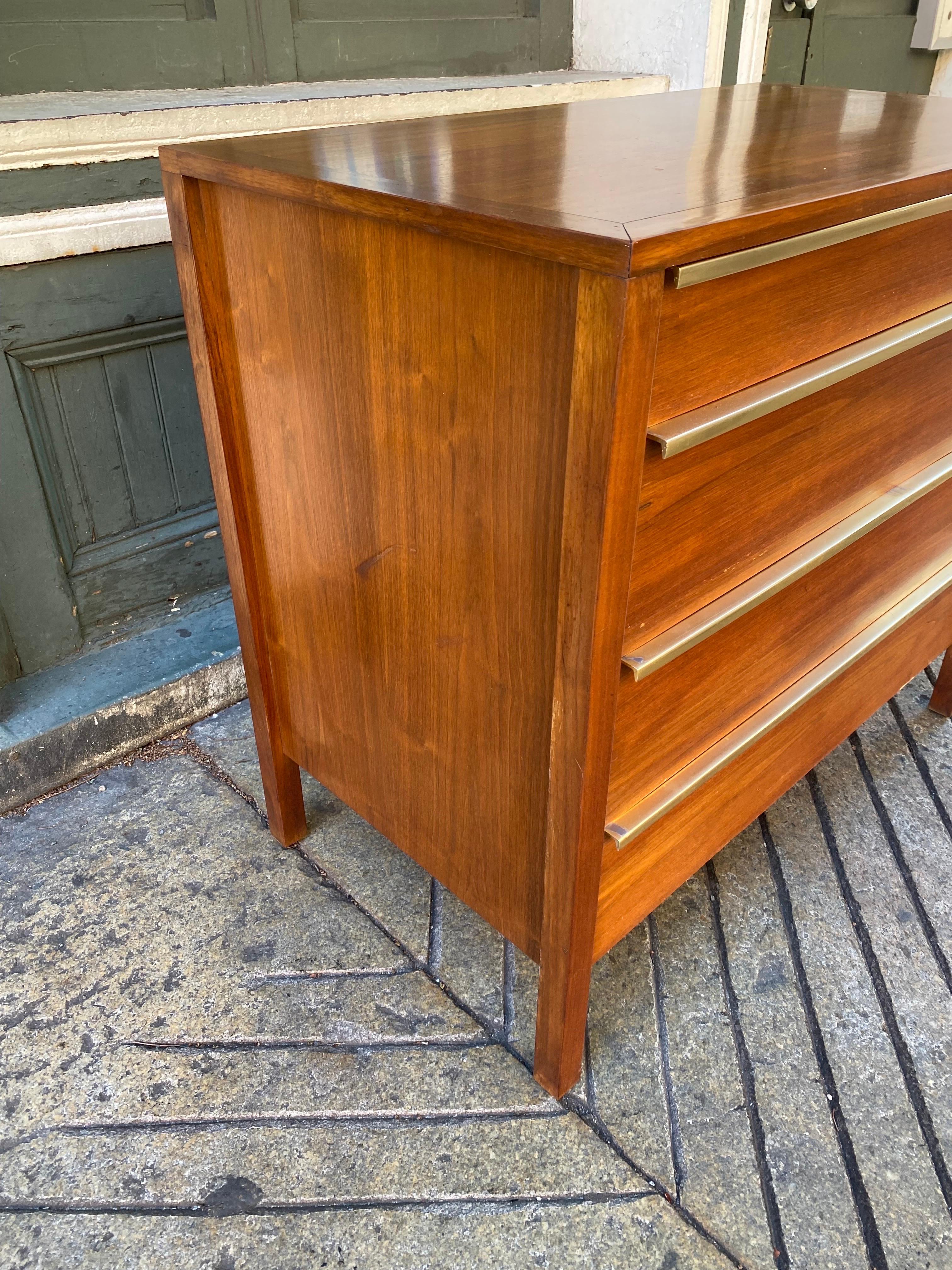 William Pahlmann 4 drawer dresser for Hastings Furniture. Additionally tall dresser, pair of night tables, buffet, server and table and chairs all from a recently acquired Estate. All being sold in Original Clean Condition! Every Drawer has an