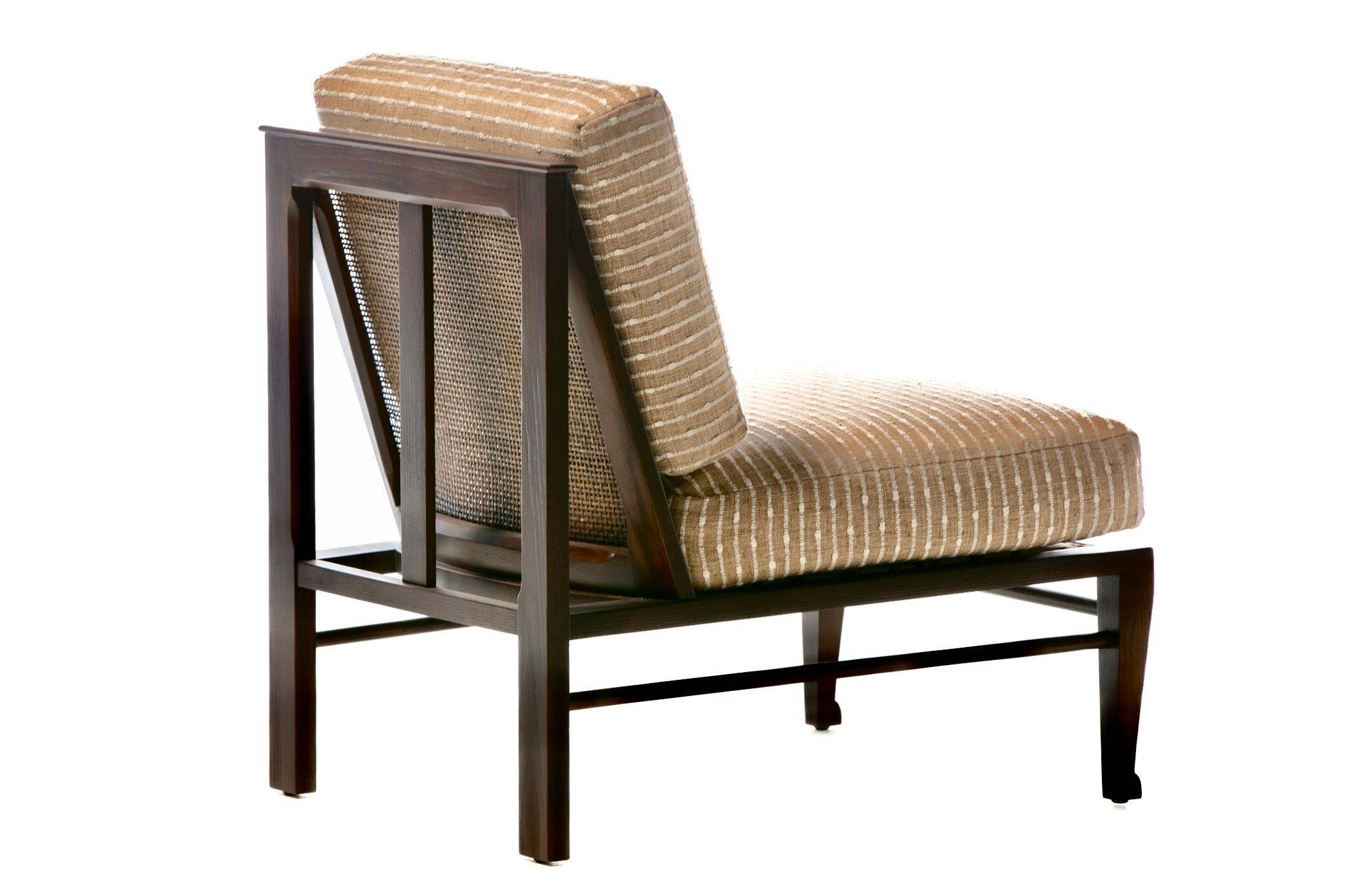 Sedie Thebes di William Pahlmann con tappezzeria in lino ricamato, circa 1964 in vendita 2