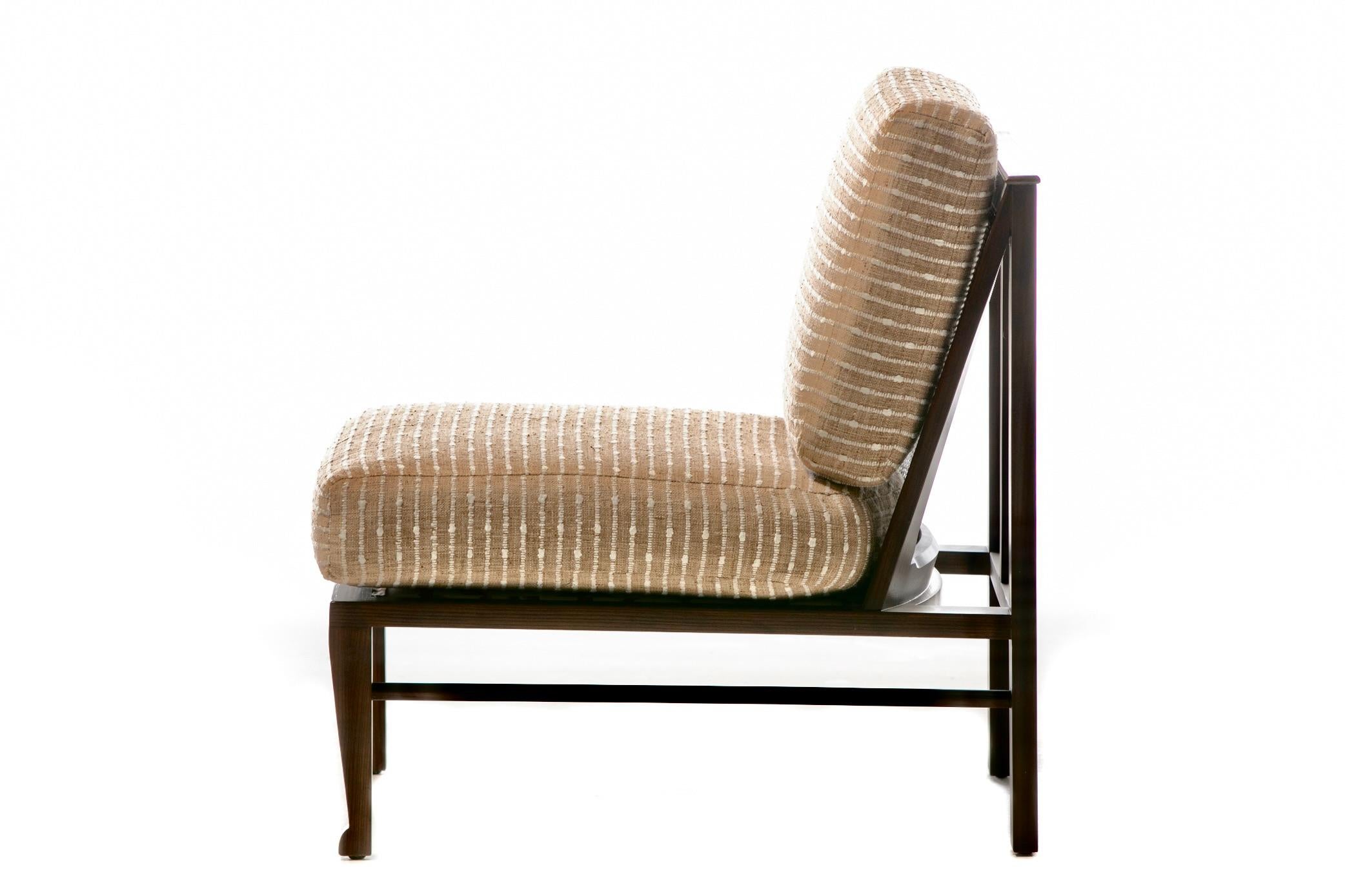 Sedie Thebes di William Pahlmann con tappezzeria in lino ricamato, circa 1964 in vendita 5