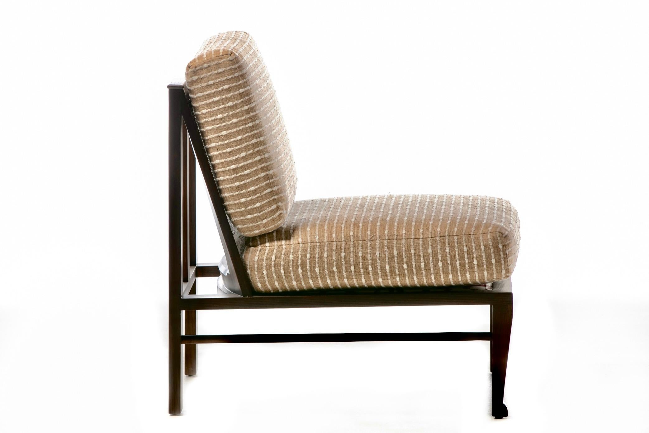 Sedie Thebes di William Pahlmann con tappezzeria in lino ricamato, circa 1964 in vendita 1