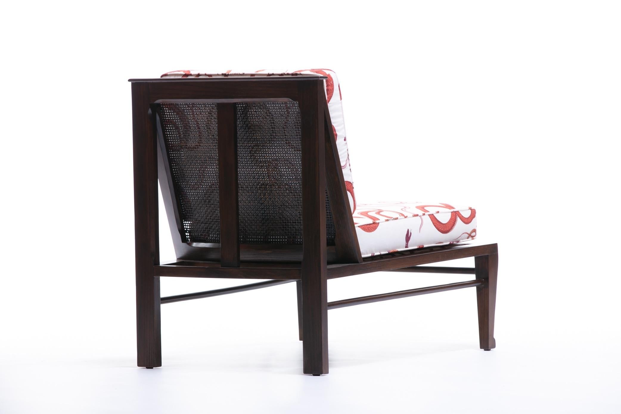 William Pahlmann Thebes Chairs with Snake Fabric, circa 1964 For Sale 4