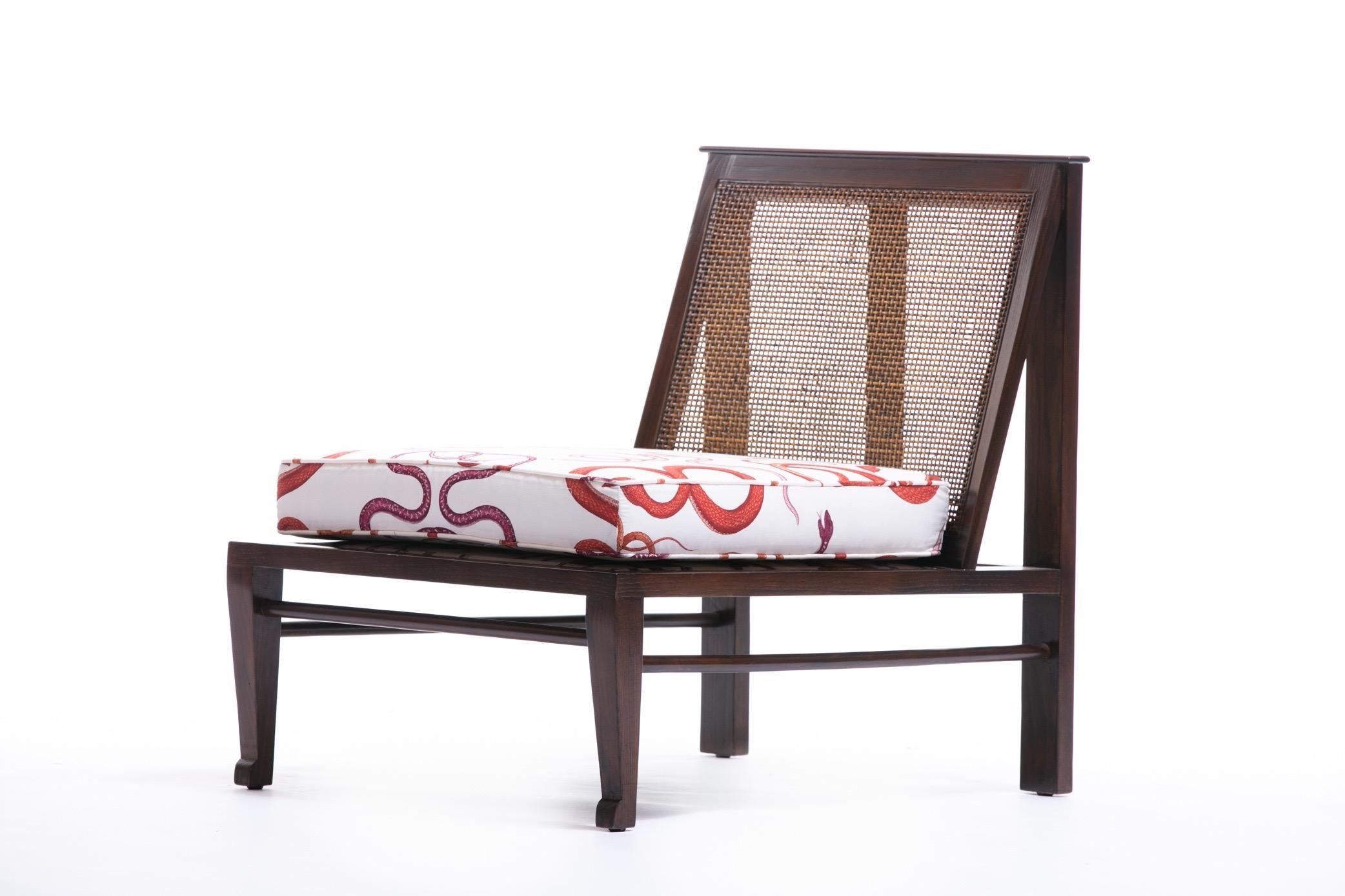 William Pahlmann Thebes Chairs with Snake Fabric, circa 1964 For Sale 7