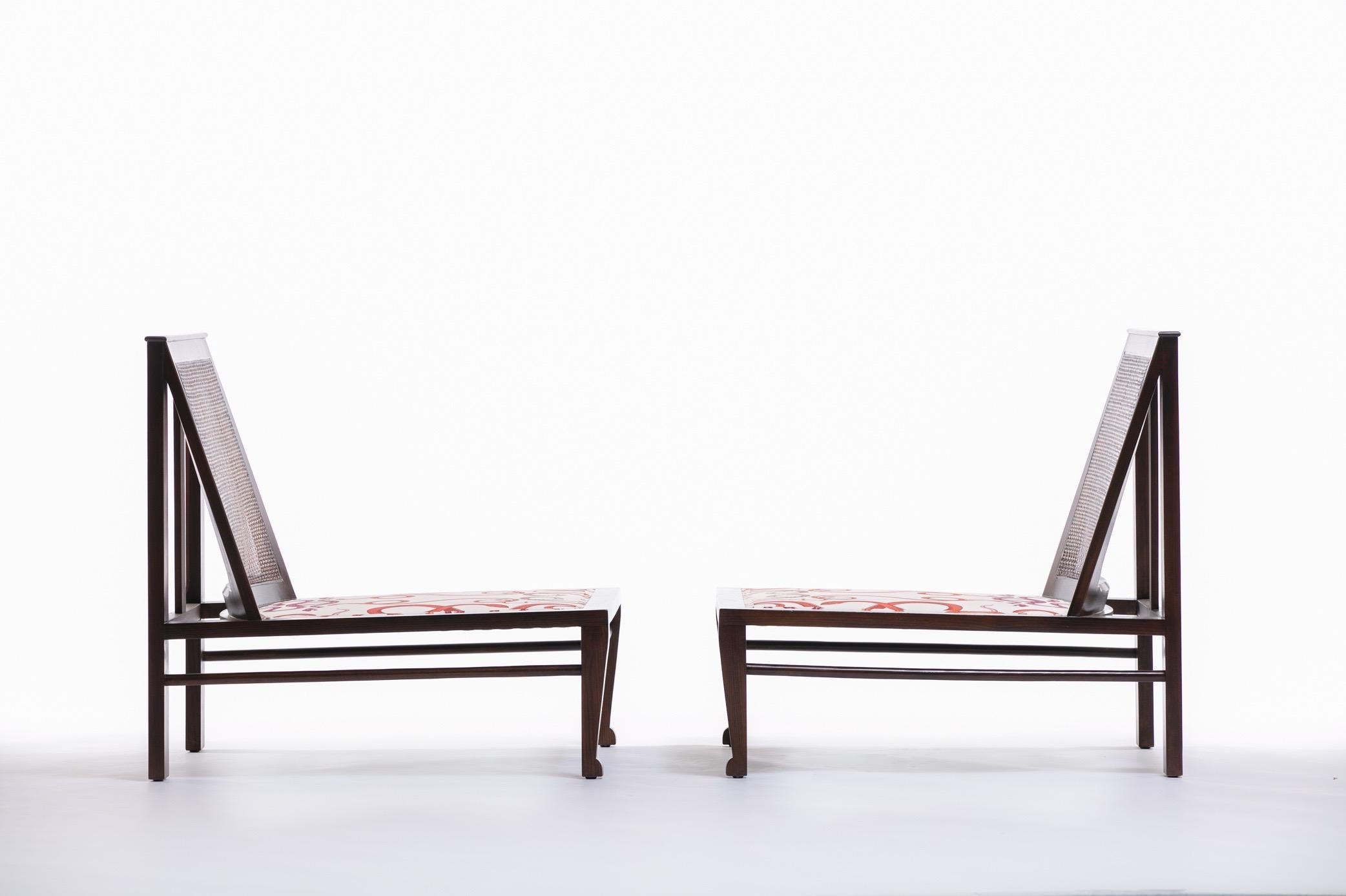 William Pahlmann Thebes Chairs with Snake Fabric, circa 1964 For Sale 10