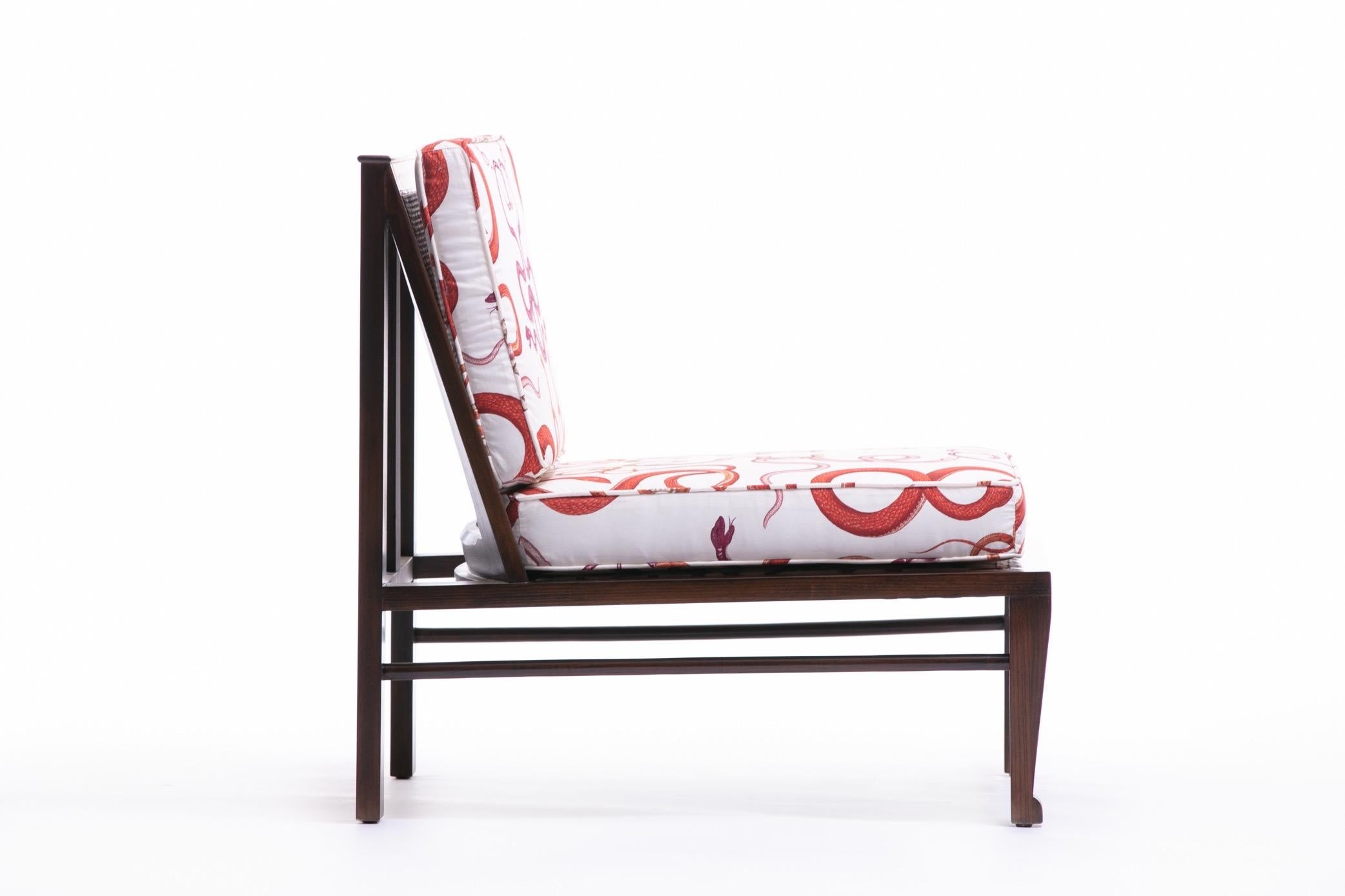 William Pahlmann Thebes Chairs with Snake Fabric, circa 1964 For Sale 2