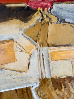 "February 21st - Red" Abstract Expressionist Landscape by William Morehouse