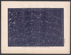 Star Chart. Antique Astronomy celestial print