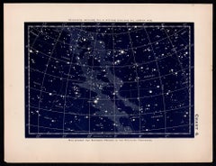Star Chart. Antique Astronomy celestial print