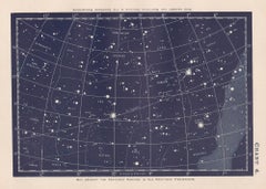 Star Chart. Antique Astronomy celestial print