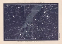 Star Chart. Antique Astronomy celestial print
