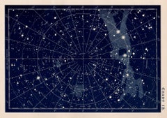 Star Chart. Antique Astronomy celestial print