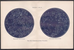 The Old Constellation Figures. Astronomy map of the stars.