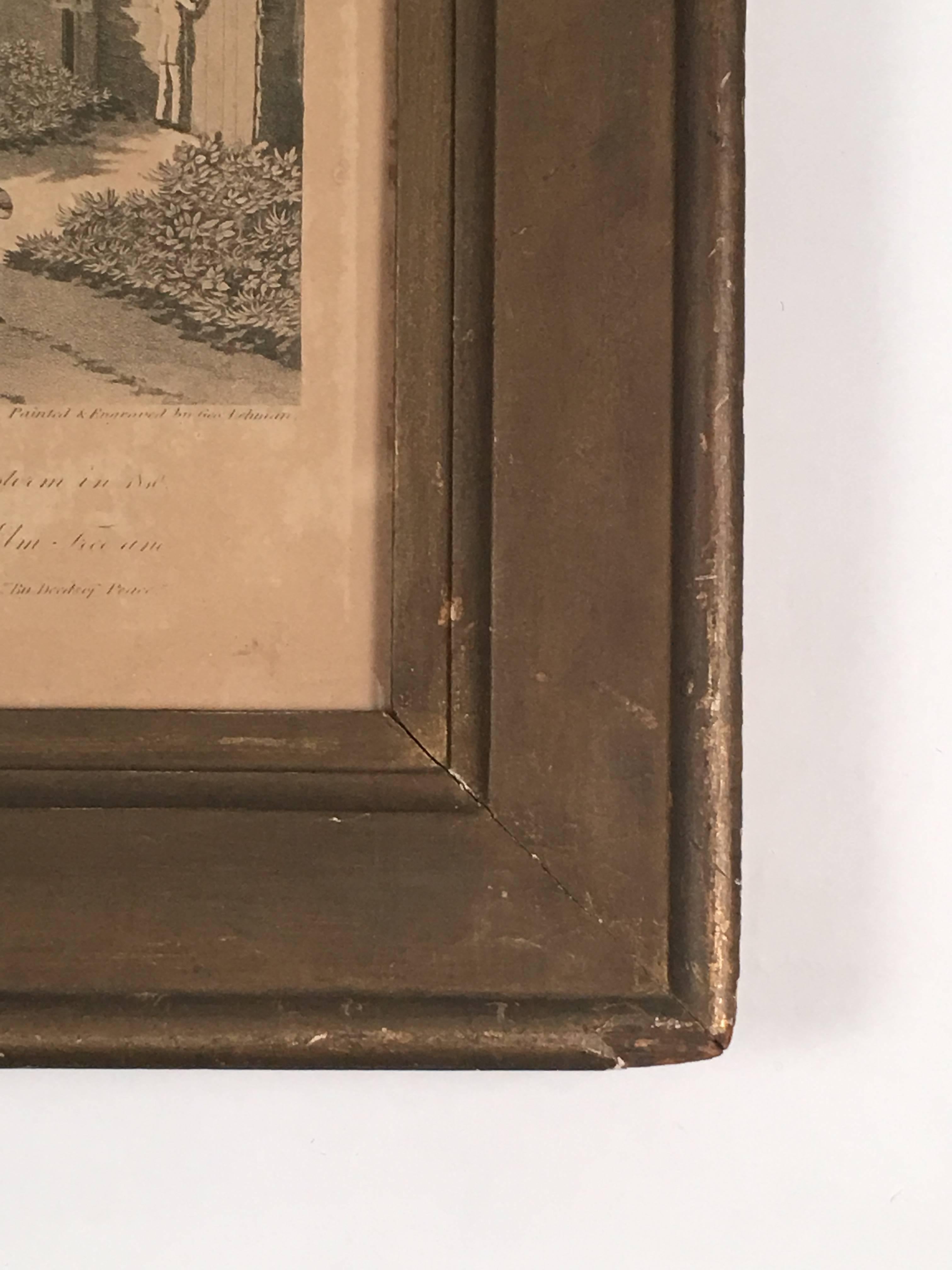 Historischer Druck von William Penn:: Der große Ulmenbaum von Shackamaxon in historischem Rahmen im Zustand „Relativ gut“ in Essex, MA