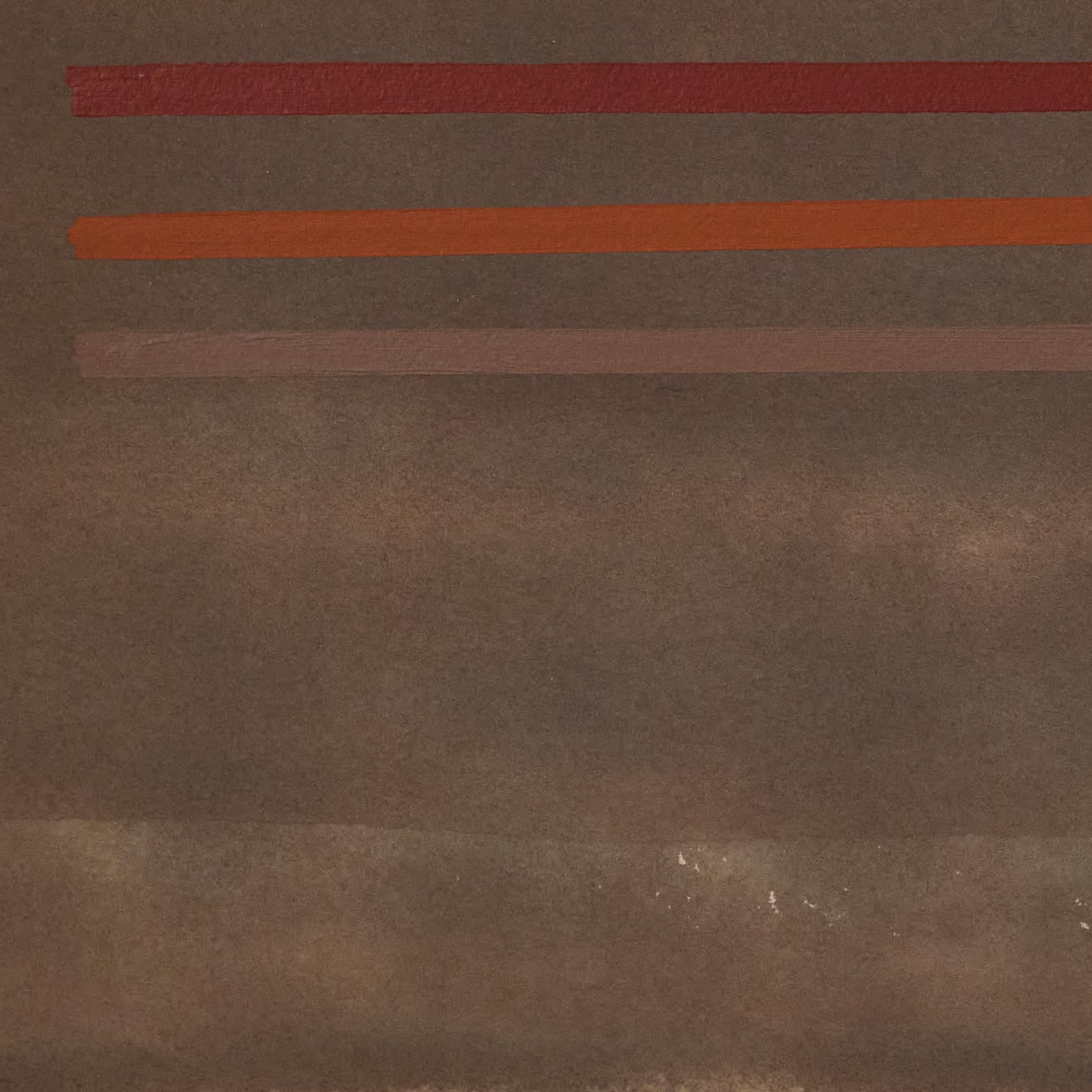 La Plonge #23 - Abstract Painting Marrone di William Perehudoff