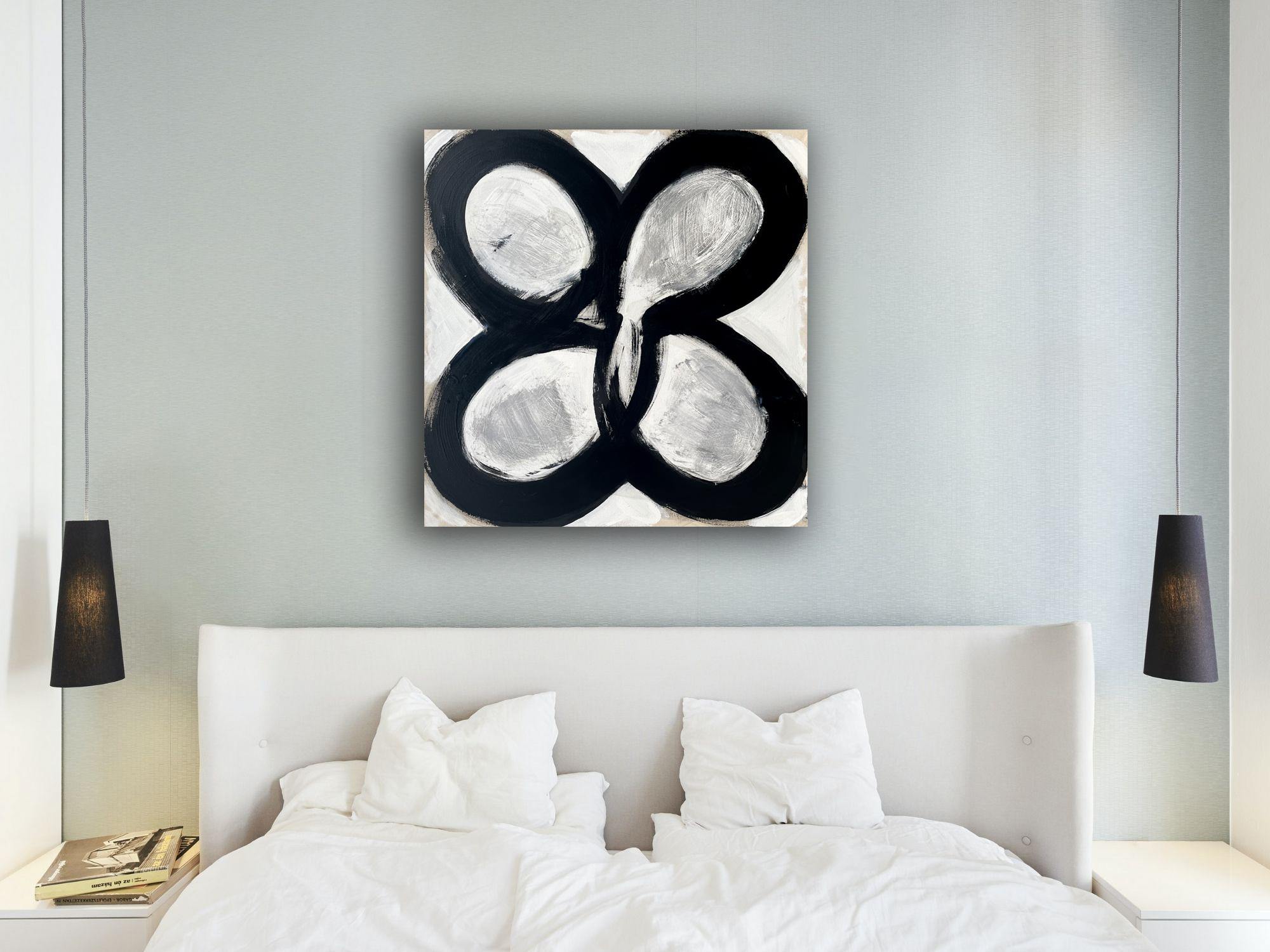 Unity - abstract painting - Black Abstract Painting by William Peters