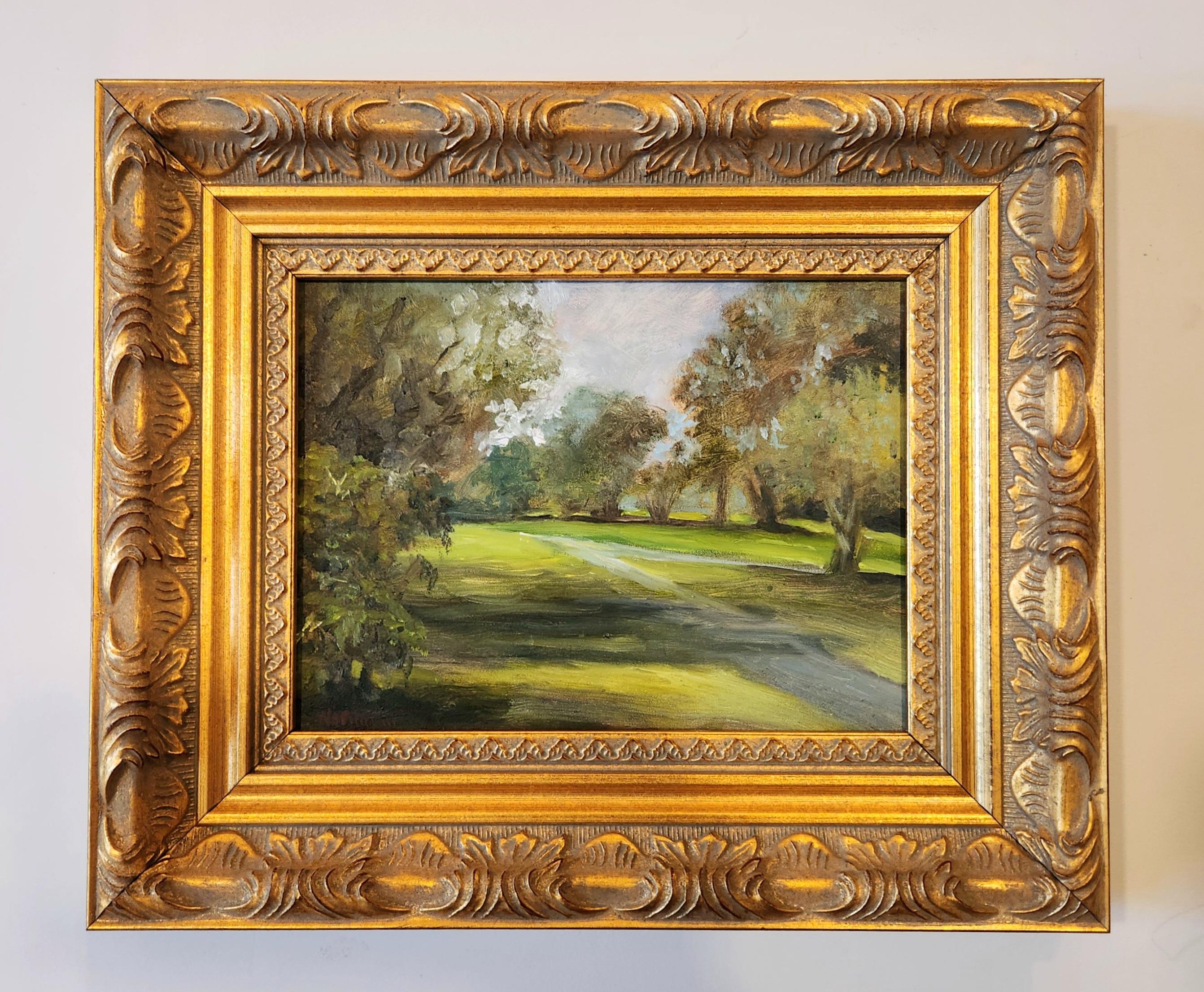 Still-Life Painting William Pettit - Peinture à l'huile sur panneau - Path to the Playground