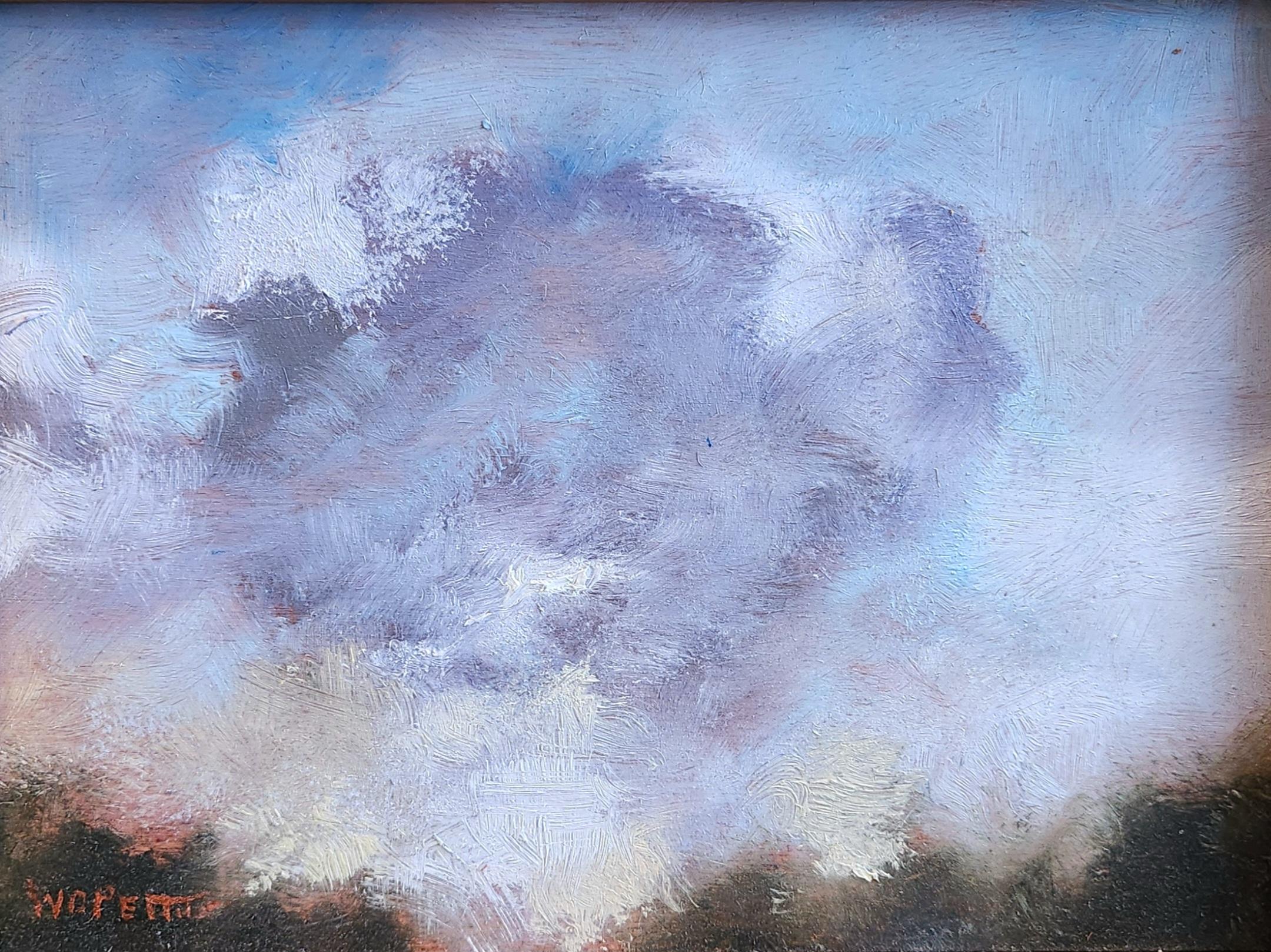 Pintura al óleo sobre lienzo -- Atardecer en Cancún en venta 2