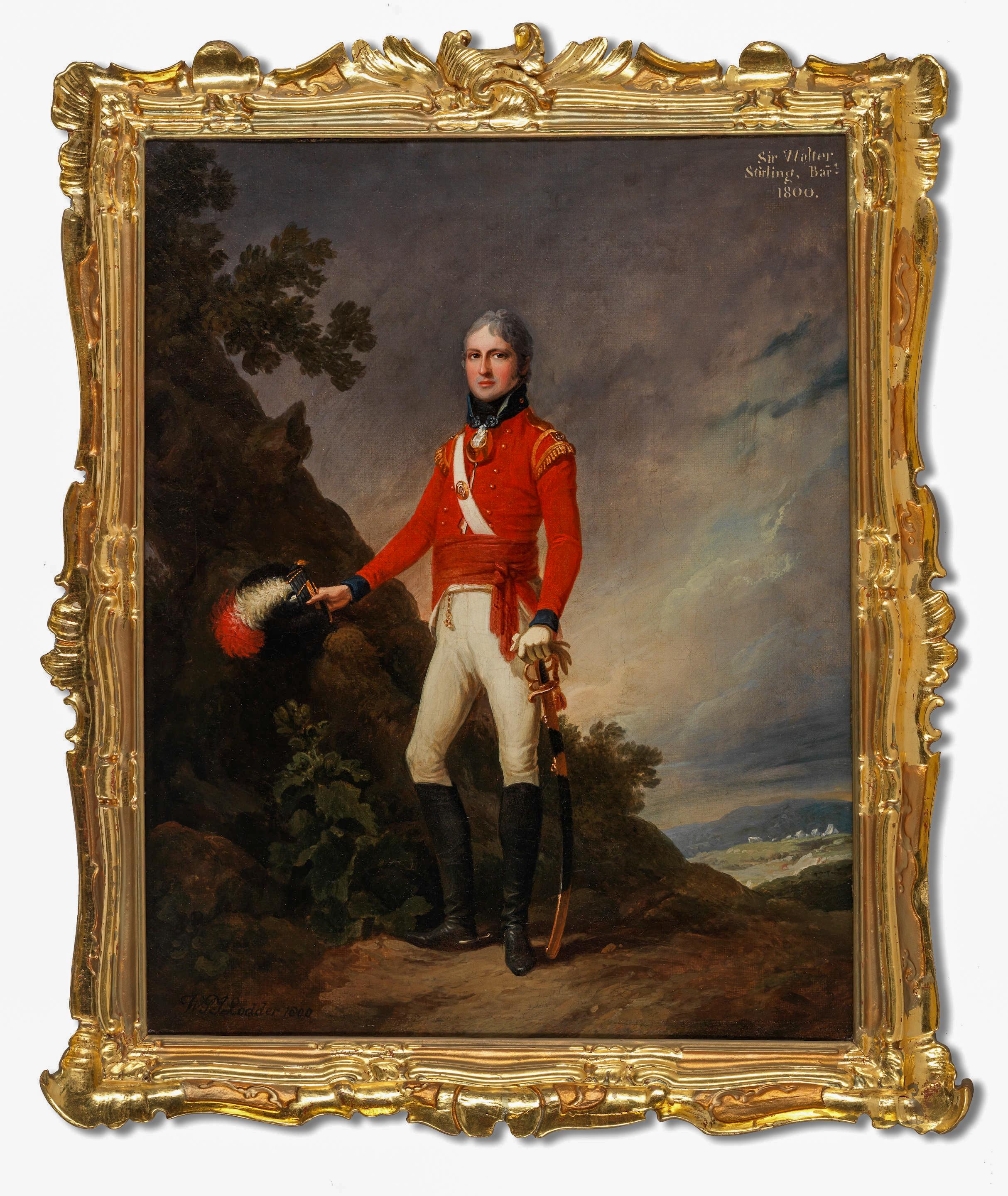 Portrait of Sir Walter Stirling 1st Baronet, Signed & Dated; Fine Gilded Frame - Art by William Philip James Lodder (Loder) (active 1783-1805)