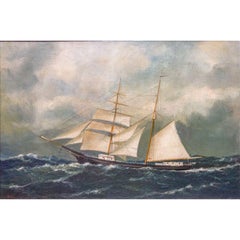 Brigantine At Sea