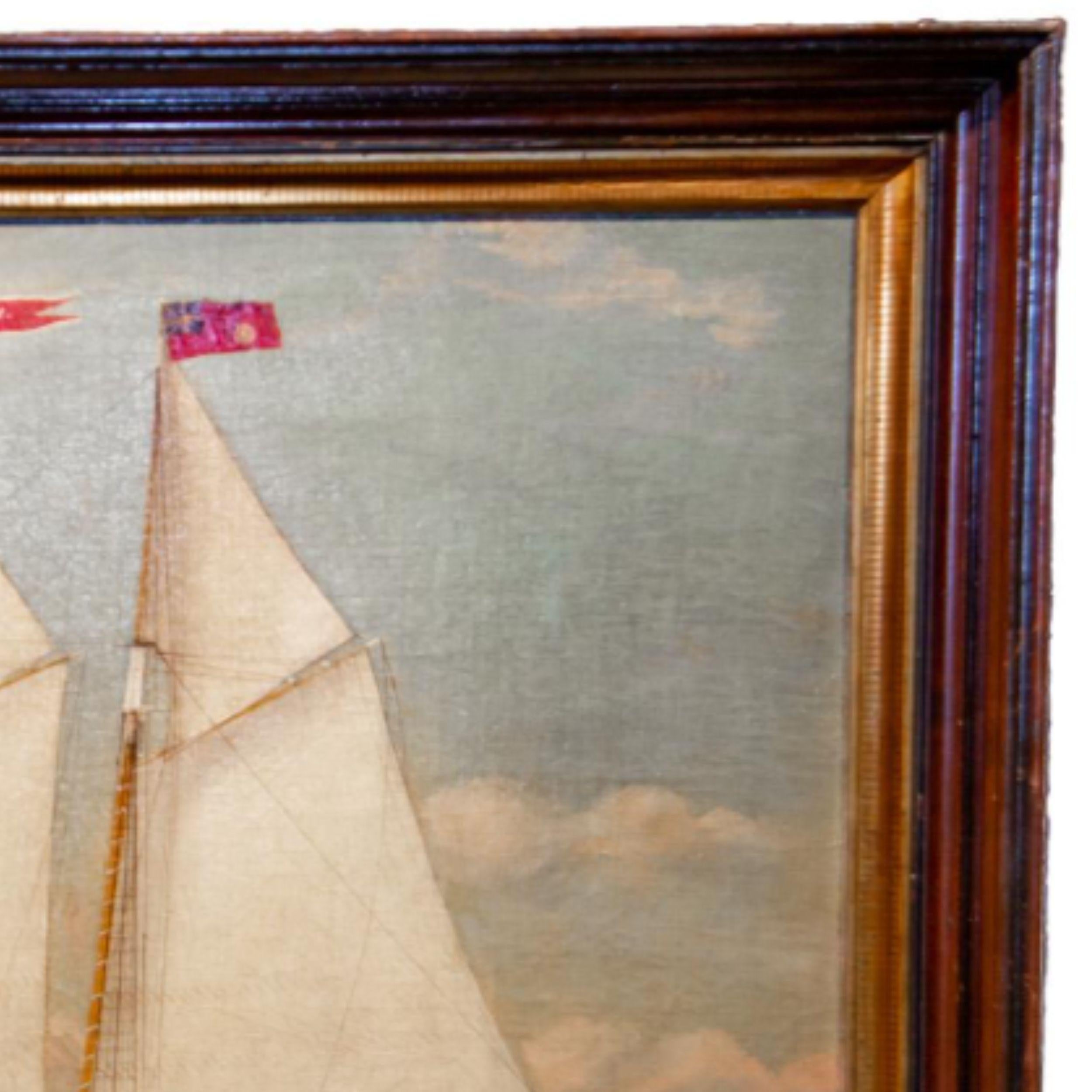 Portrait of the Schooner G.F. Hathaway. Dated 1877 For Sale 8