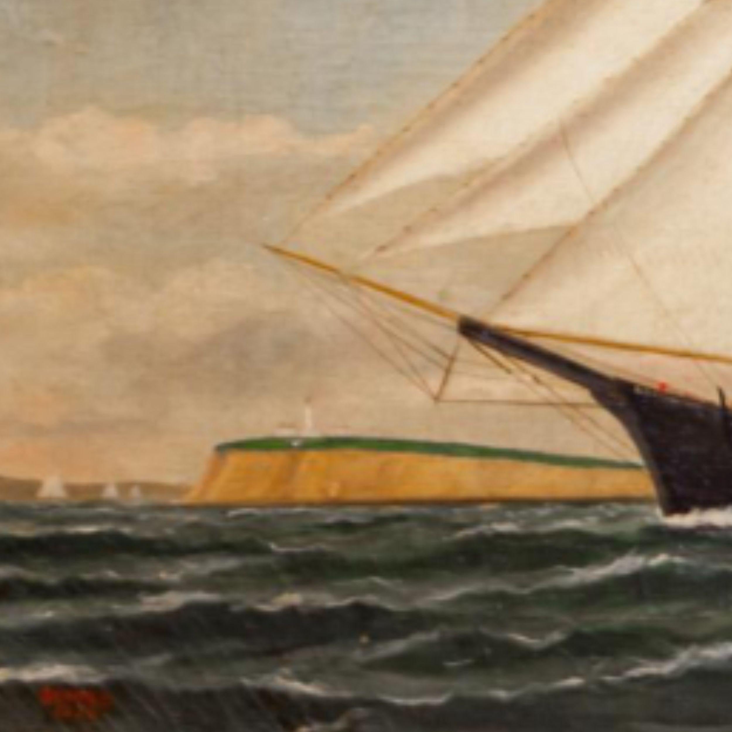 Portrait of the Schooner G.F. Hathaway. Dated 1877 For Sale 10