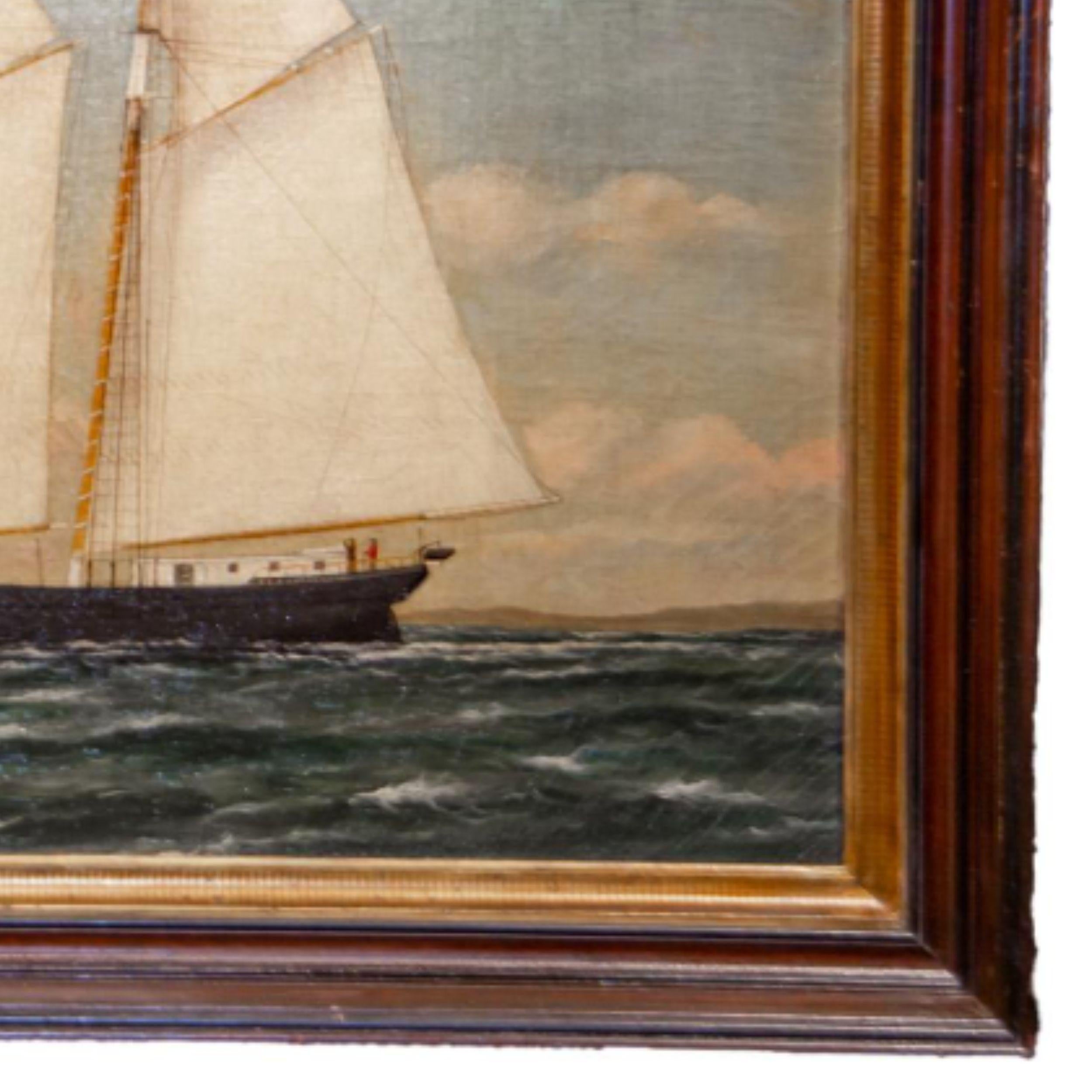 Portrait of the Schooner G.F. Hathaway. Dated 1877 For Sale 12