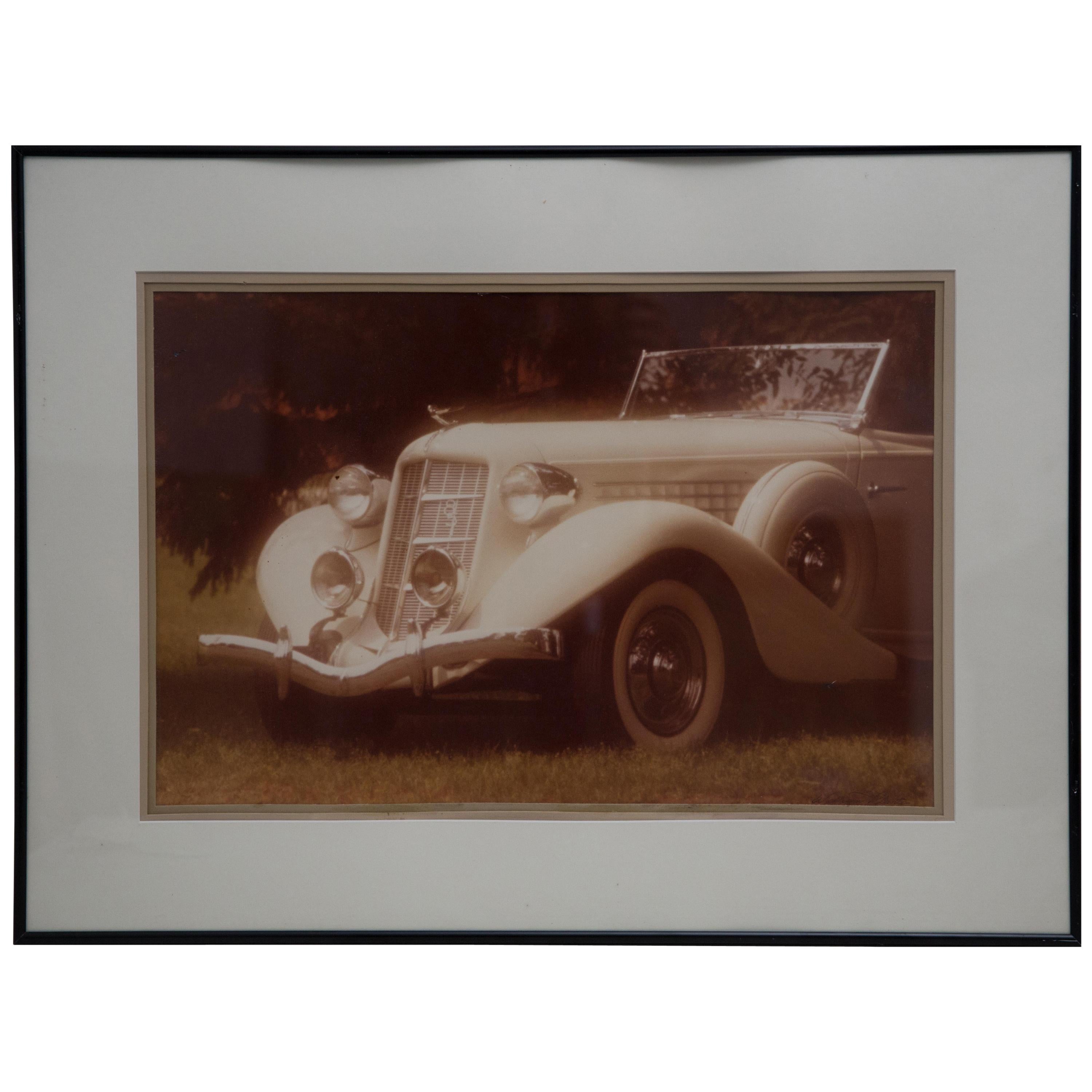 William Plante Signed Vintage Large Folio Automobile Photo of 1935 Aurburn