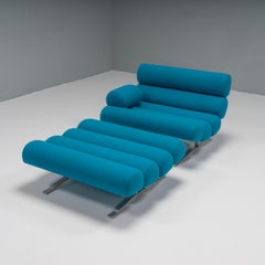 William Plunkett Blauer Kingston-Sessel und Ottomane