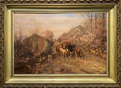 A Farmer With His Cows