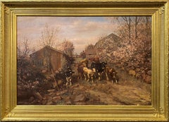 Landscape with Farmer & Cows