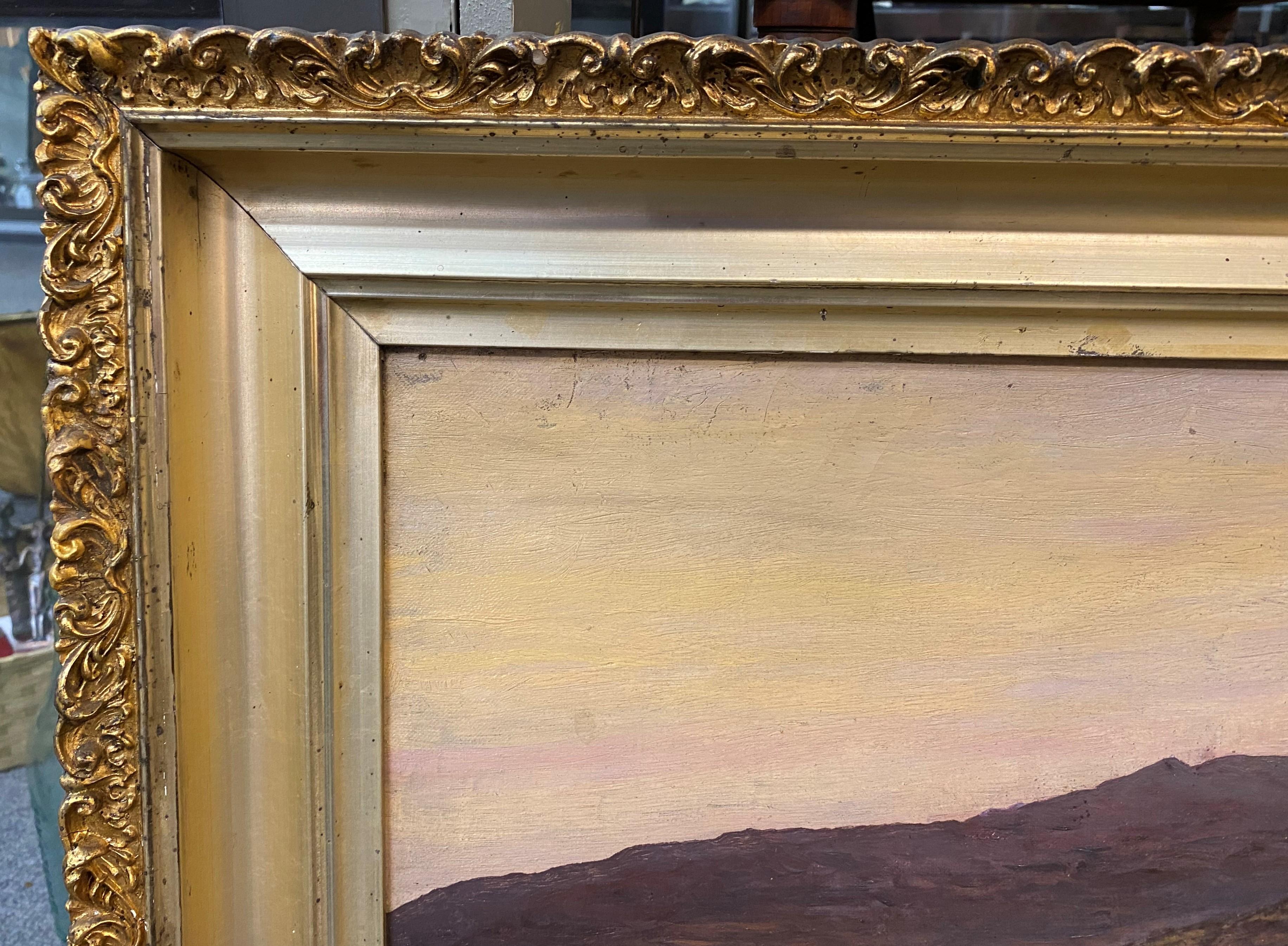 Mount Monadnock with Cows - Brown Landscape Painting by William Preston Phelps