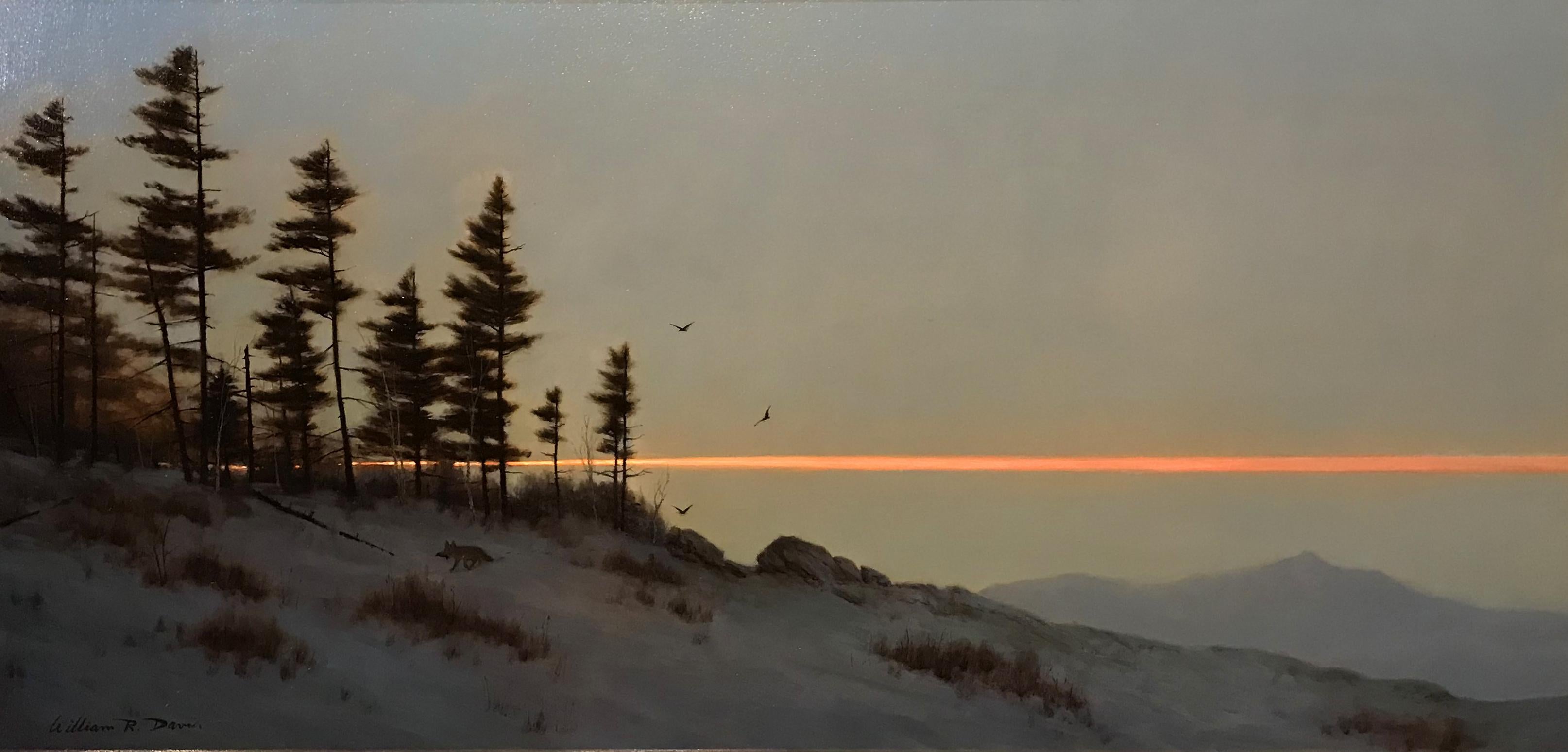 Chocorua à Twilight - Painting de William R. Davis