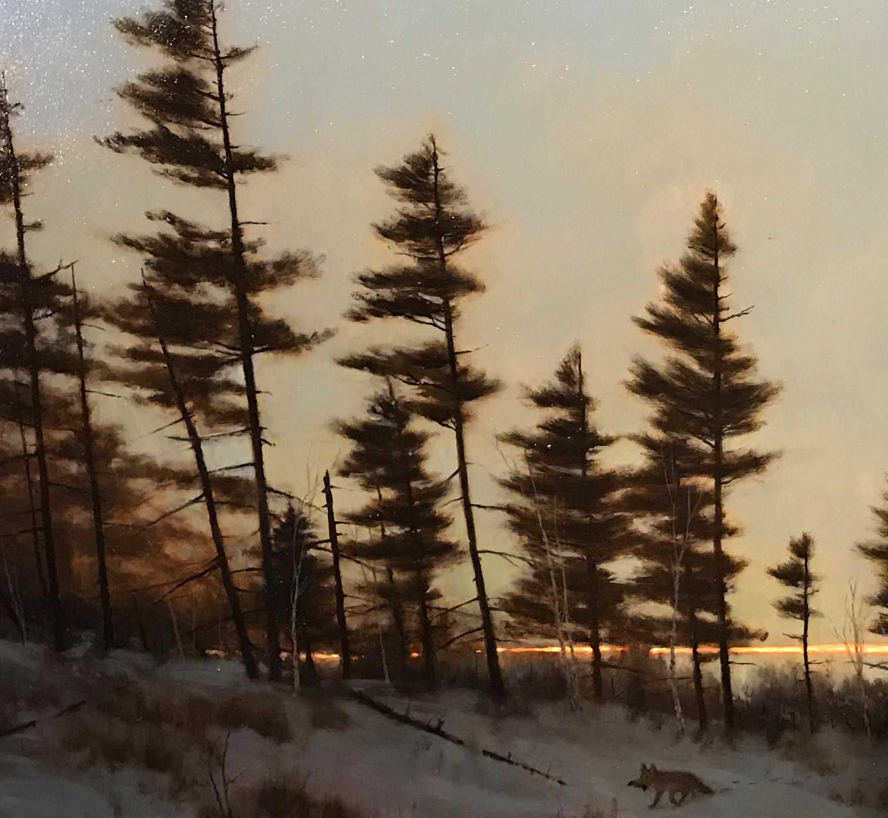 Chocorua à Twilight - Réalisme américain Painting par William R. Davis